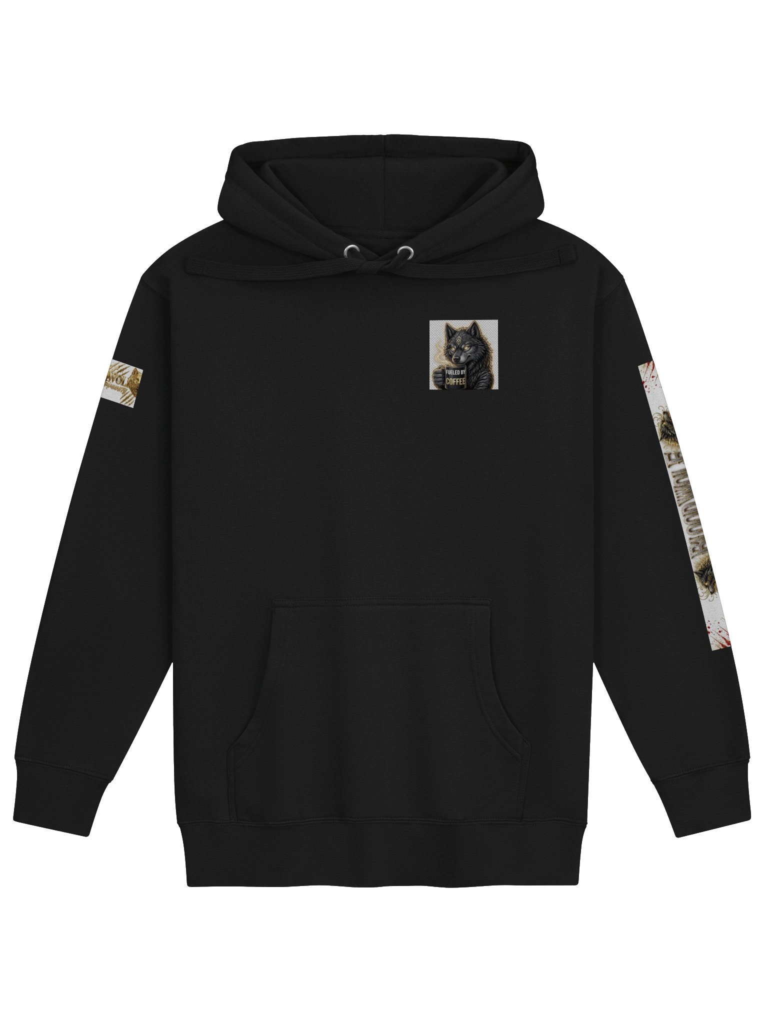 Fueled by Coffee Wolf Hoodie product image (4)