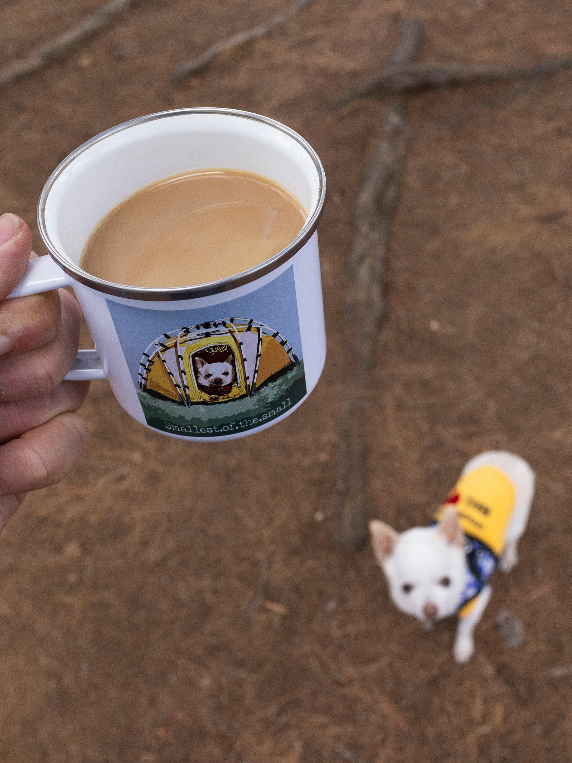 Mr. Pink Yellow Tent Enamel Mug product image (6)