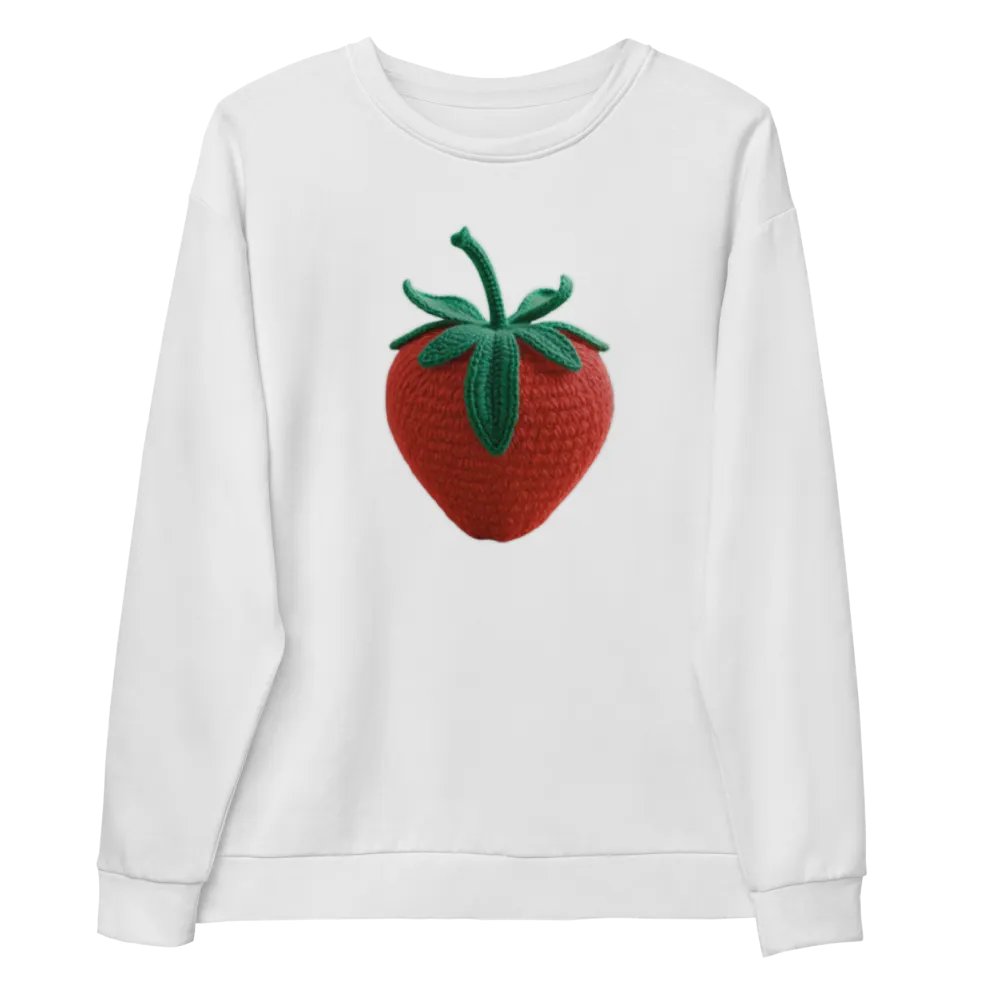 CozyAvocado Recycled Unisex Sweatshirt Strawberry #1 product image (9)