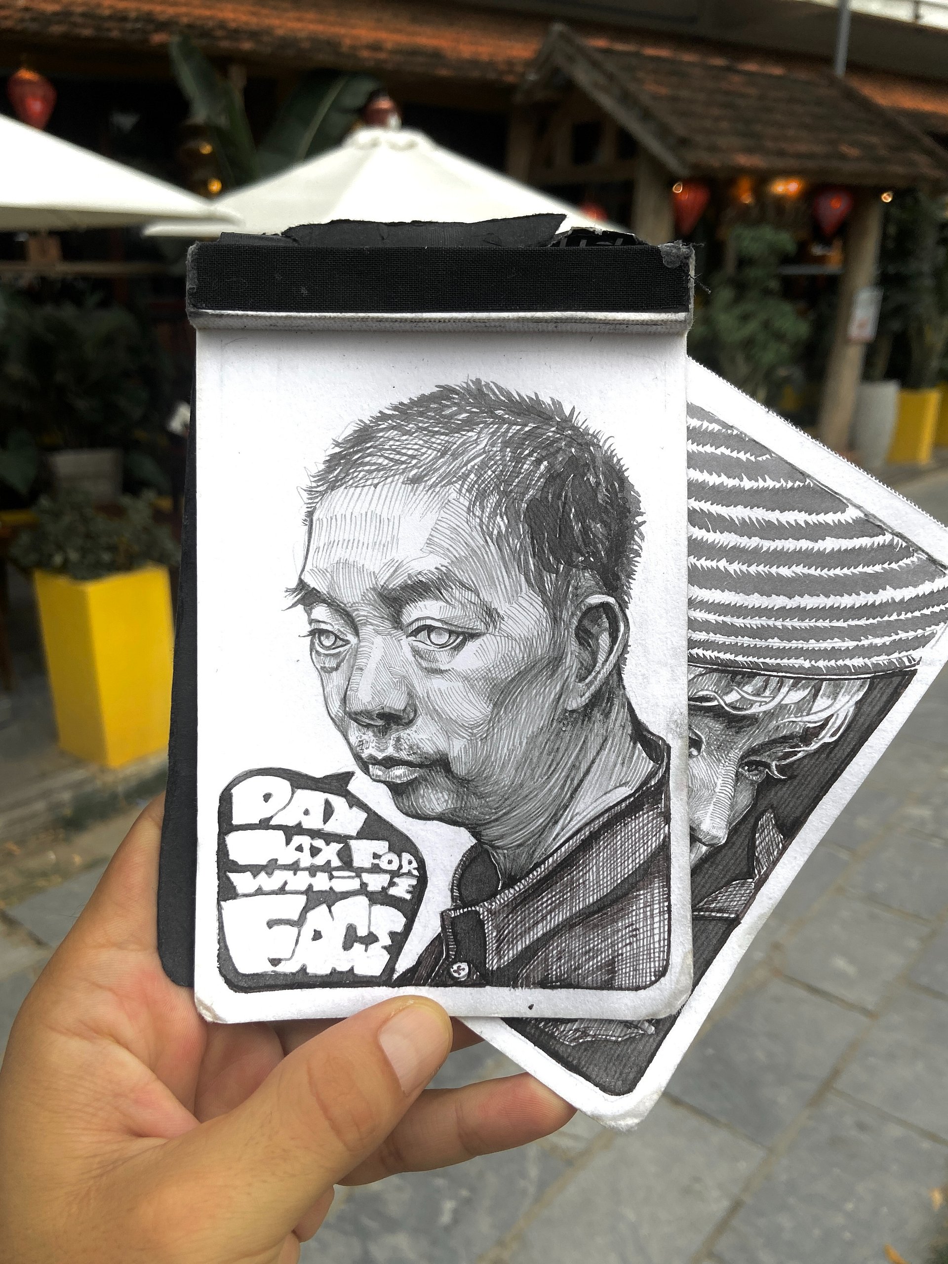 "Smoke of Hanoi" original A6 sketch 5 pcs (free shipping) product image (2)