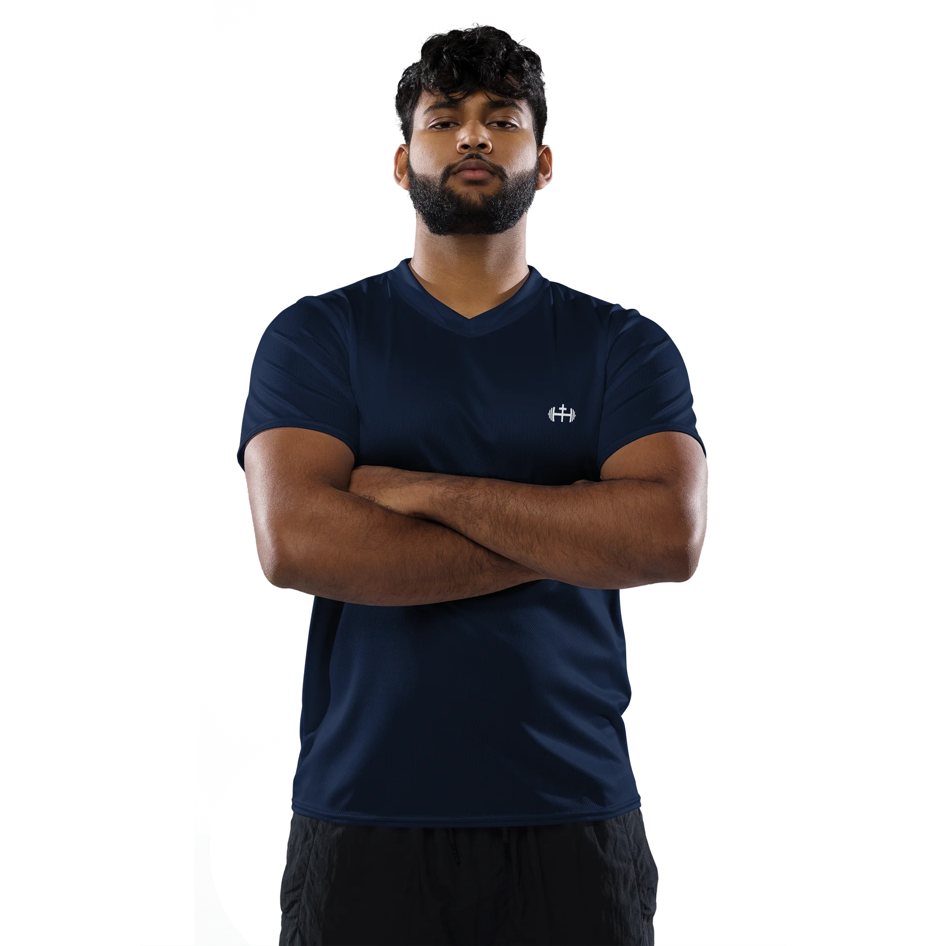 His House Mens Performance V-Neck T-Shirt - Navy product image (2)