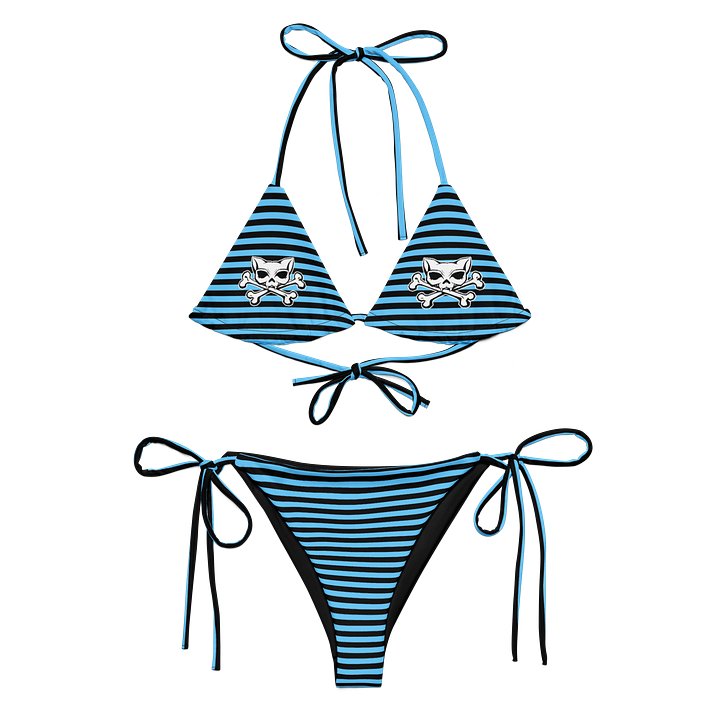 Blaque and Blue Kat Skull Bikini product image (1)