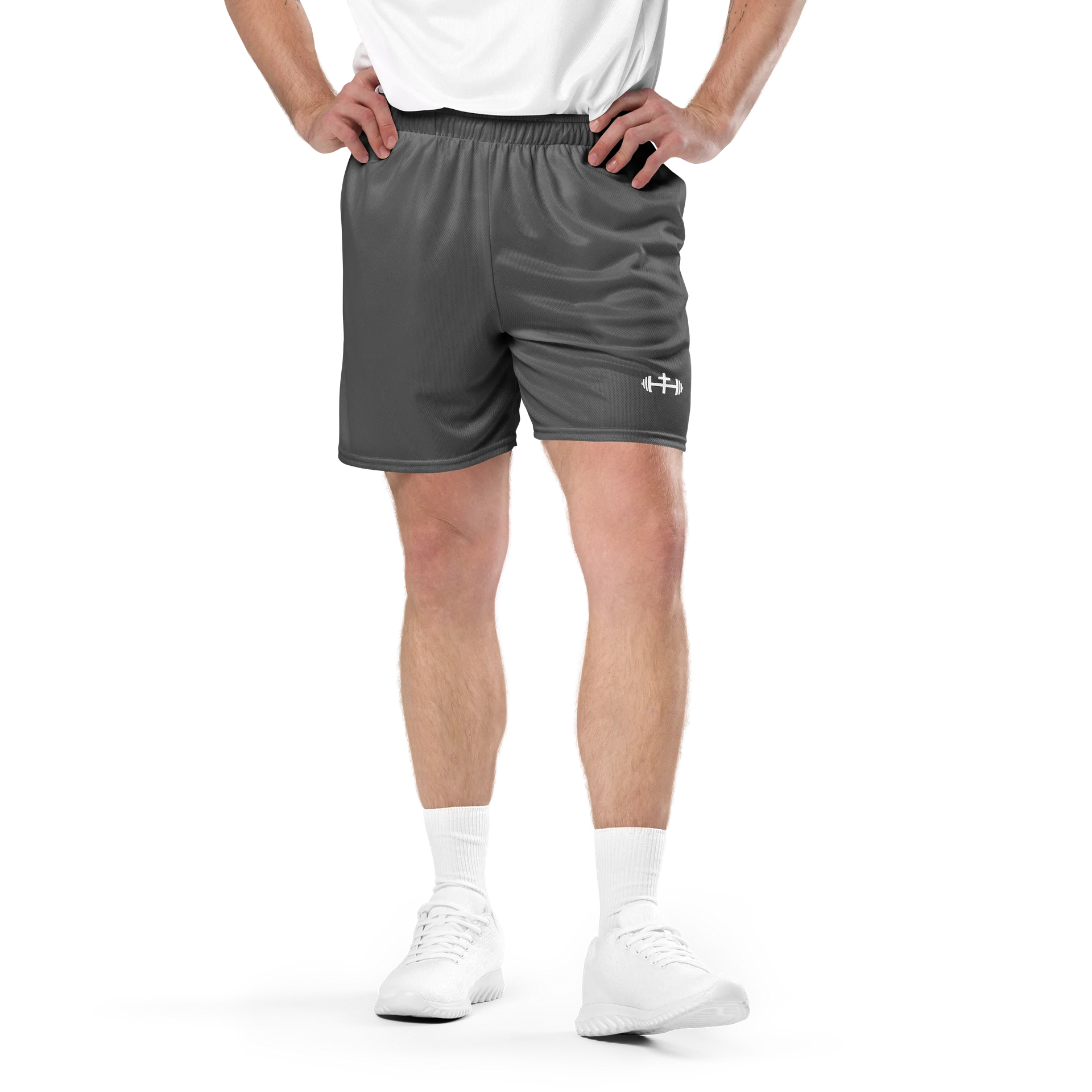 His House Mens Performance Mesh Shorts - Grey product image (1)