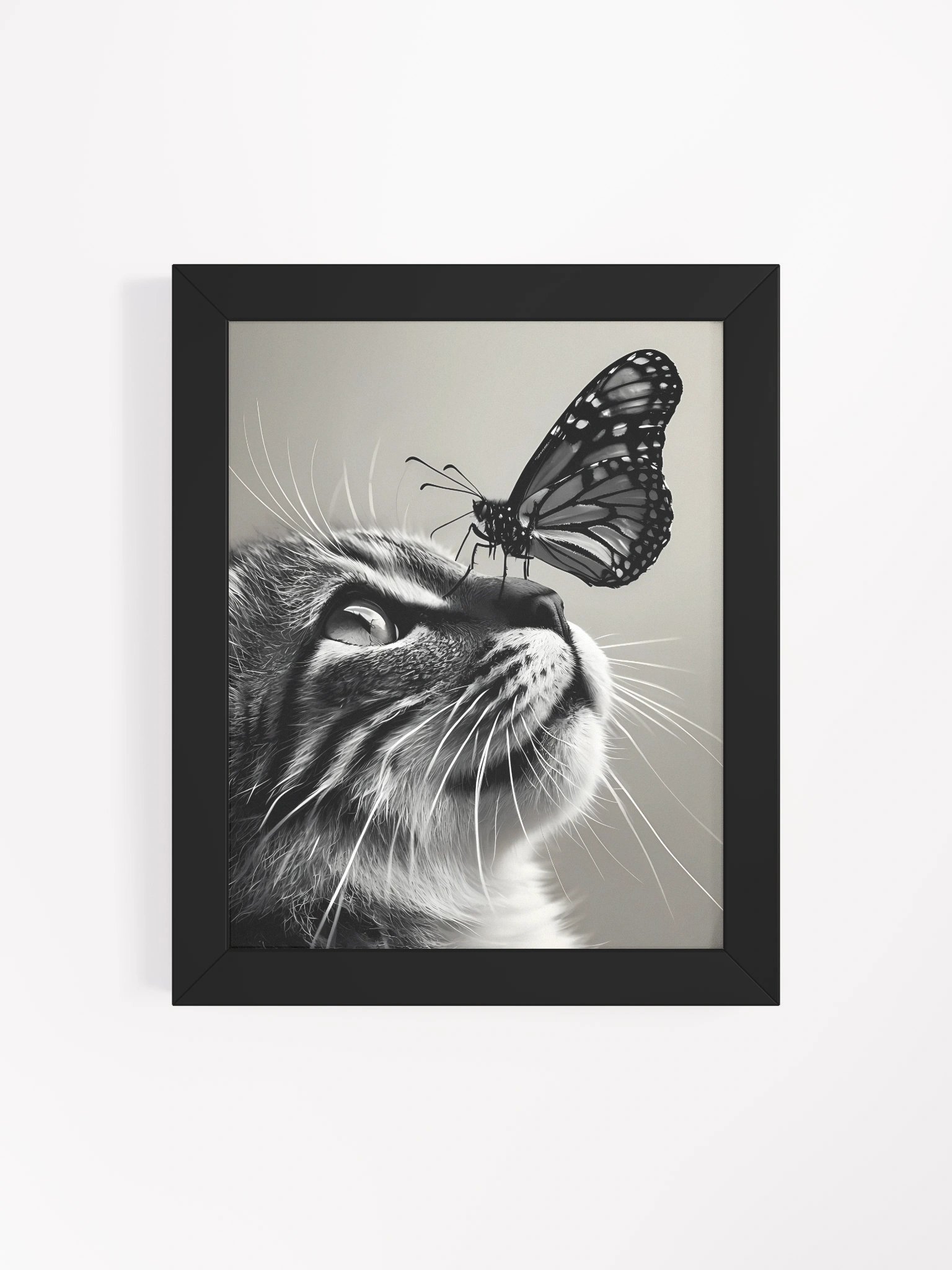 Whimsical Butterfly Cat Framed Poster product image (5)