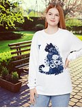 Cat Shirt Wildflower Cat TShirt | Flower Cat Silhouette | Cute Cat with Flowers Tee | Cat Mom Gift product image (1)