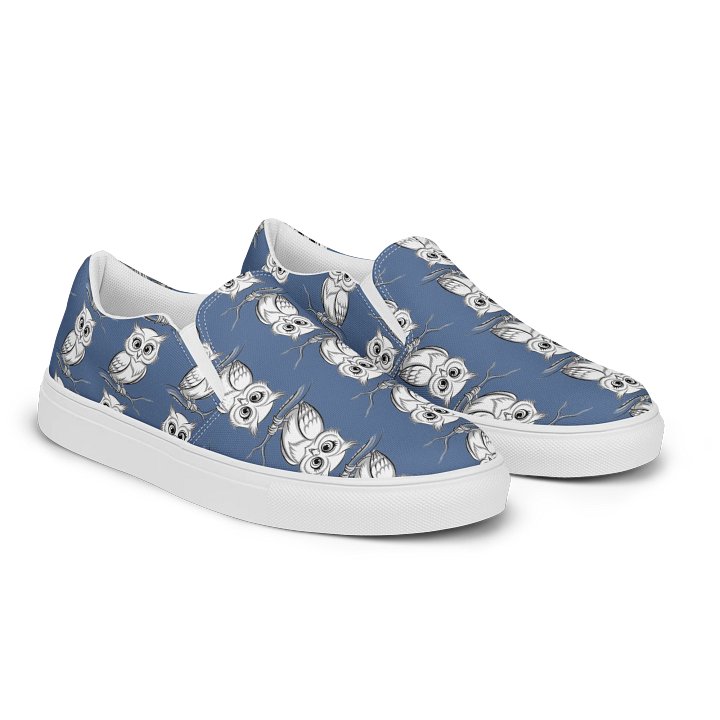 Whimsical Owl Pattern Slip-On Shoes product image (2)