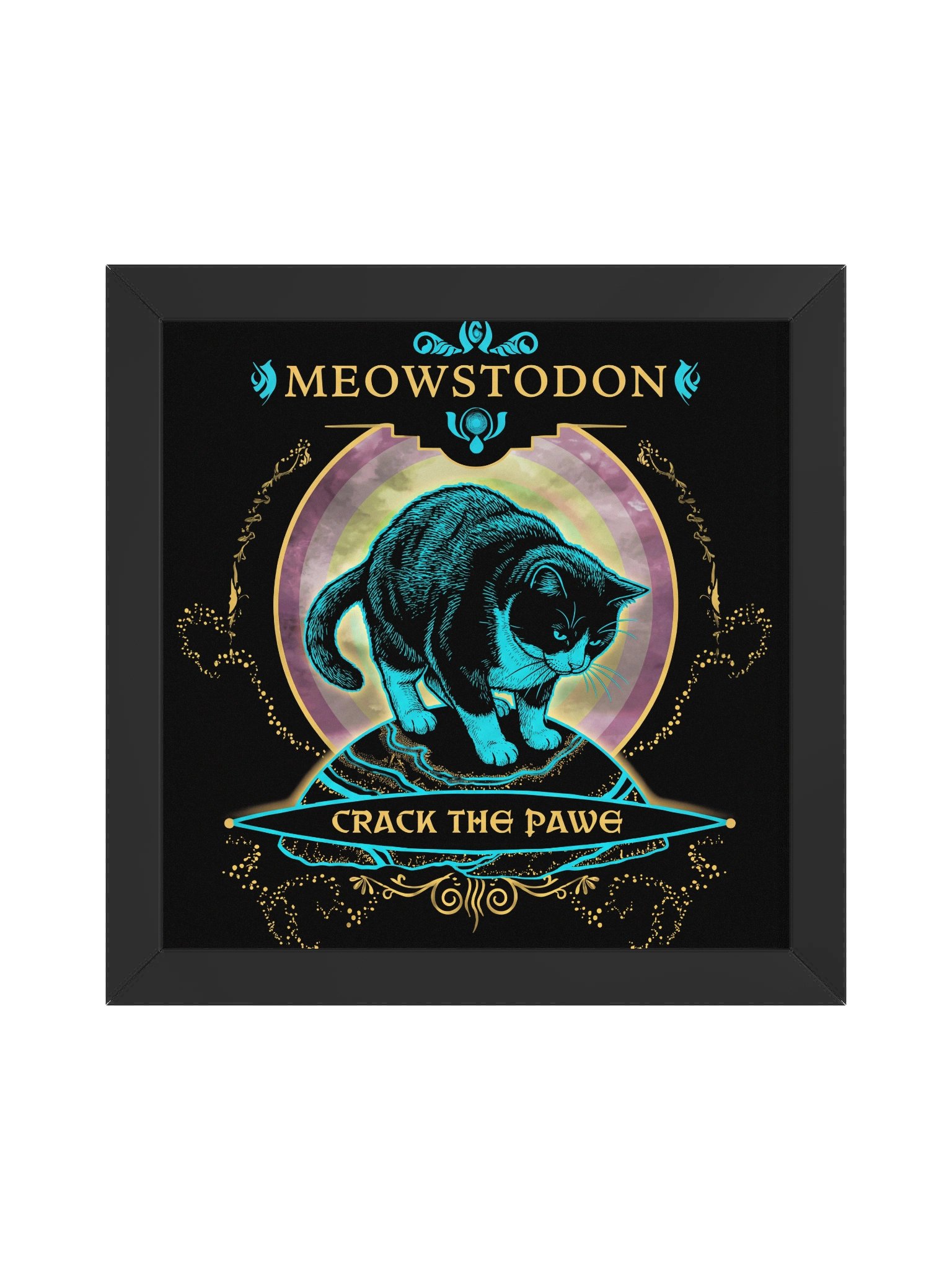 Burzik Meowstodon Crack The Pawe Framed Poster product image (3)