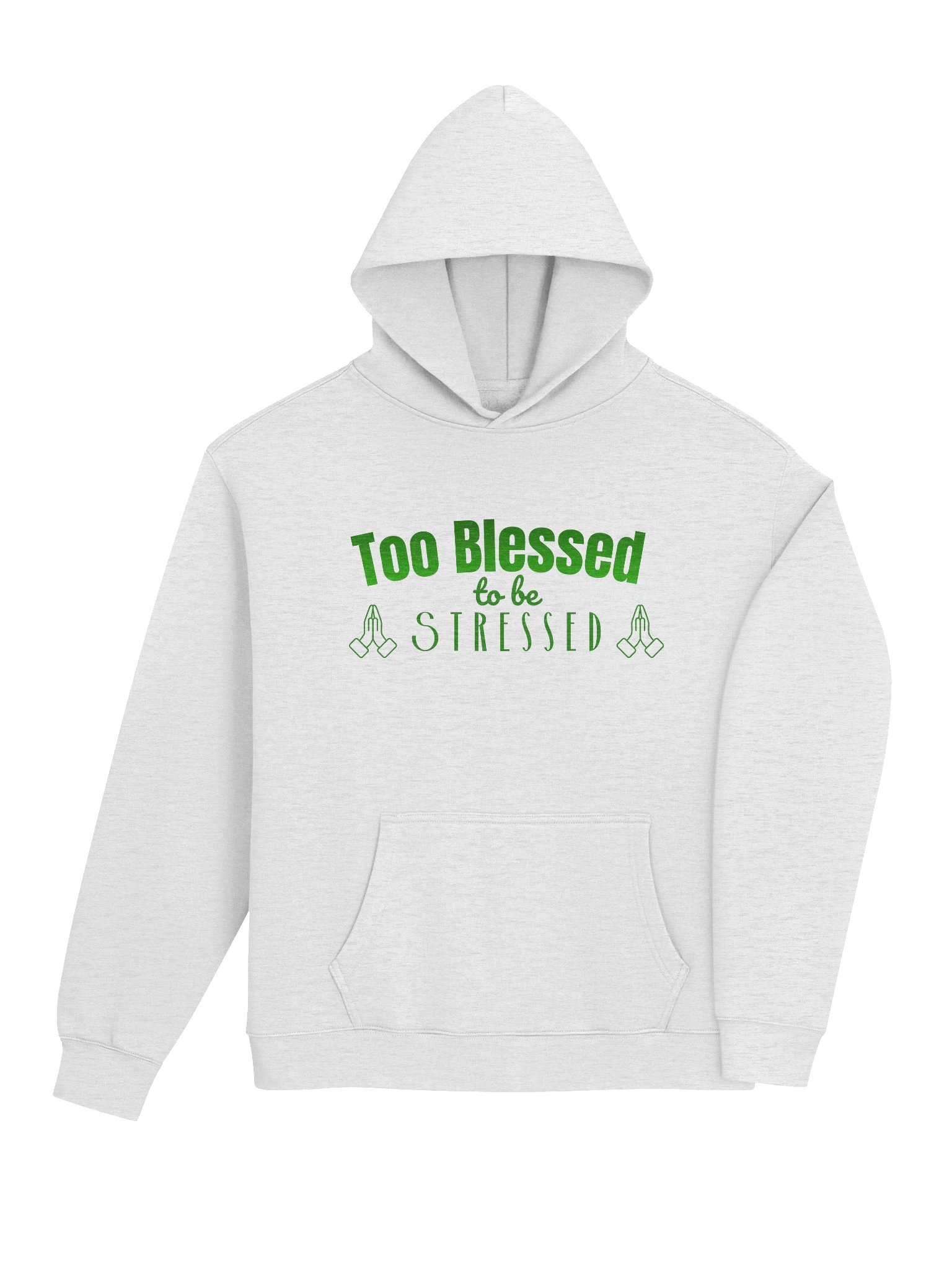 Too Blessed Oversized Hoodie — Gold Praying Hands product image (28)