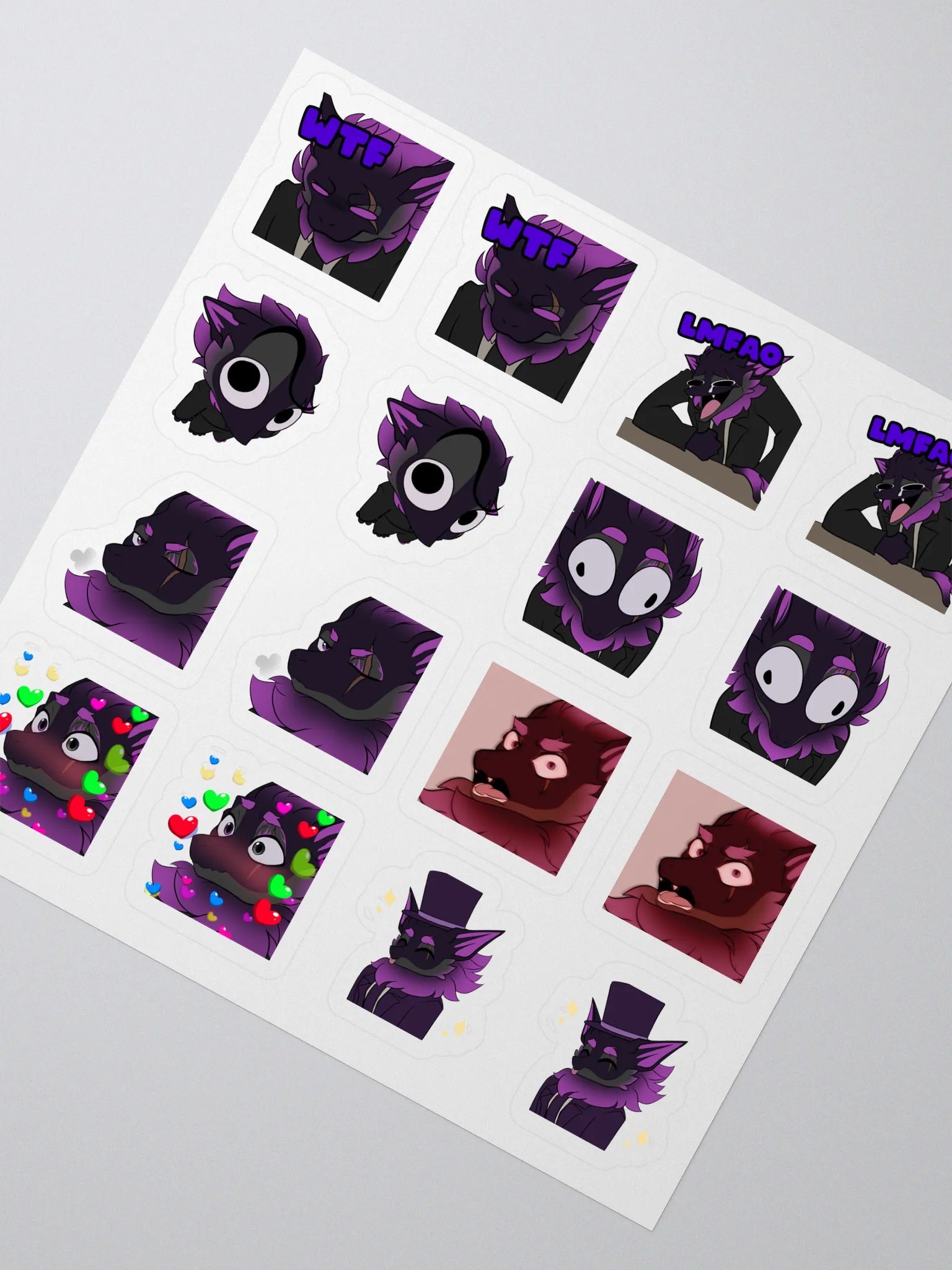 "The Wolf" Nardoragon Emote Sticker Sheet! product image (2)