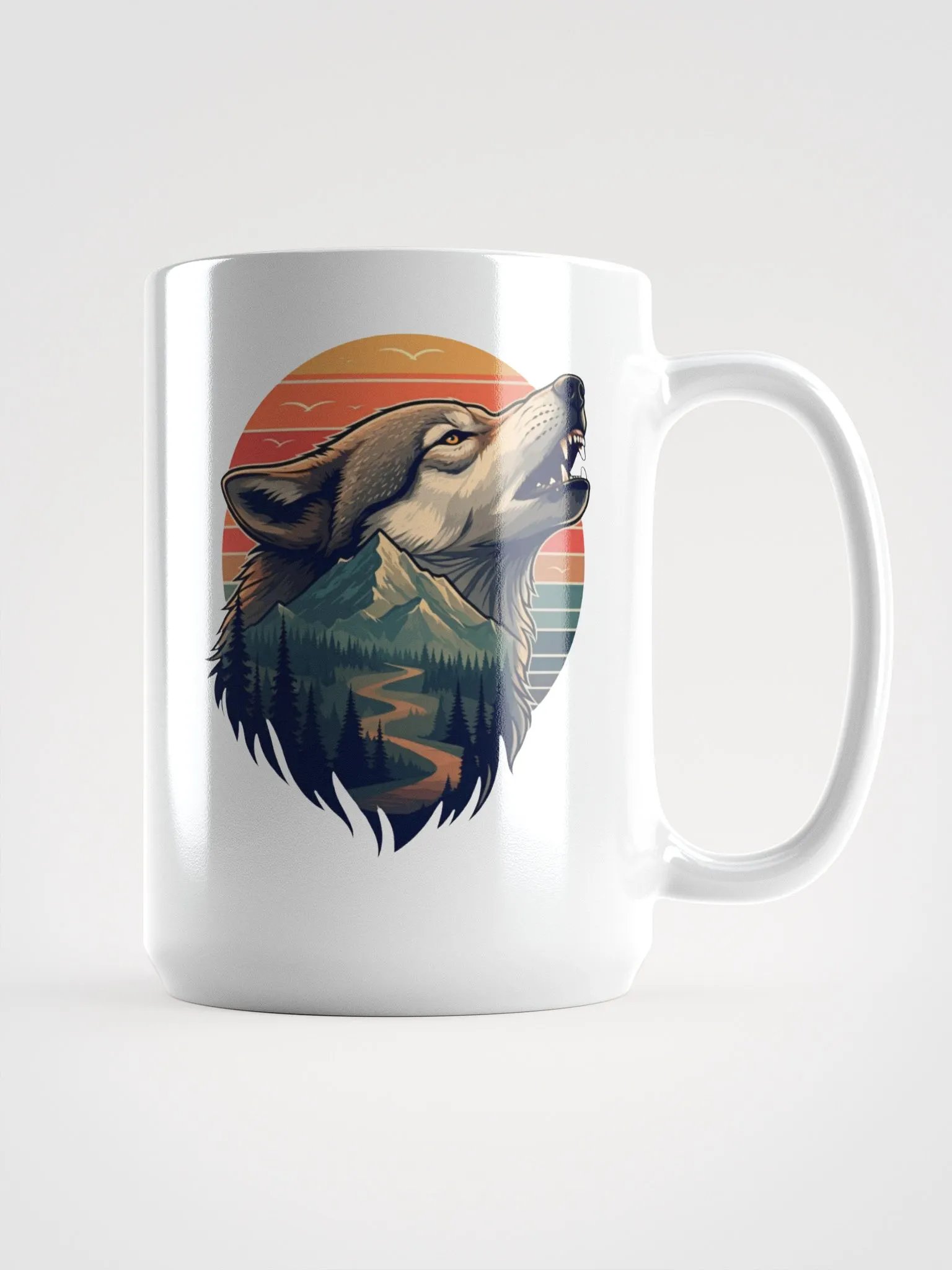 Howling Wolf Landscape Mug product image (1)