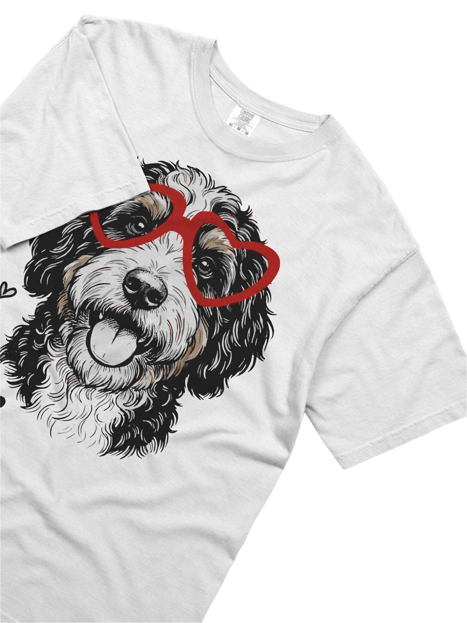 Bernedoodle Heart Glasses Comfort Colors Garment-Dyed Heavyweight T-Shirt product image (5)