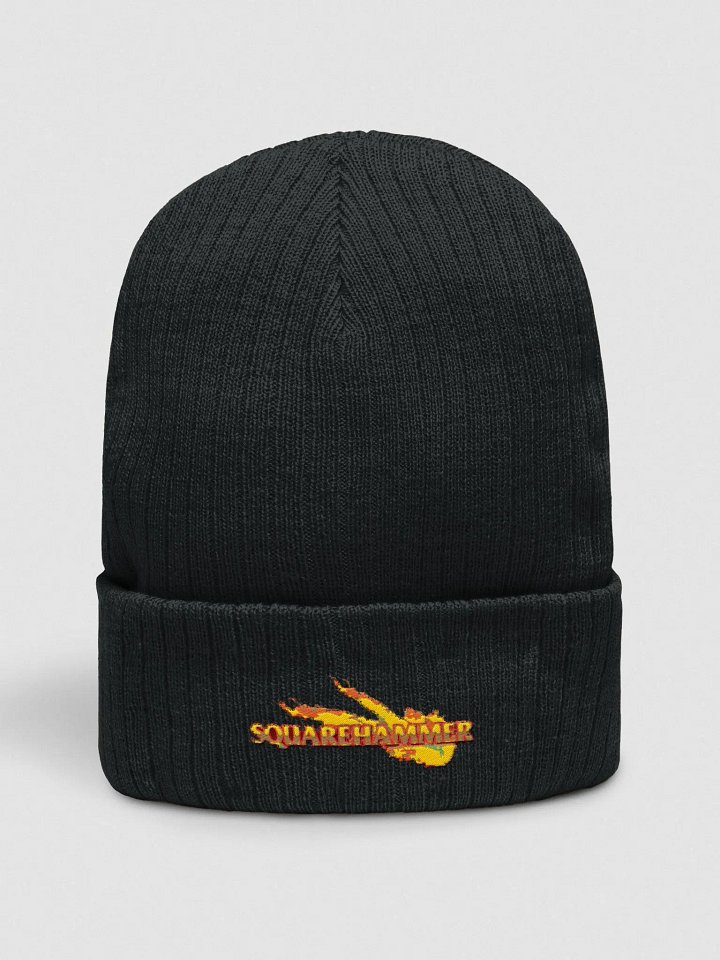 Square Hammer Ribbed Knit Beanie product image (1)