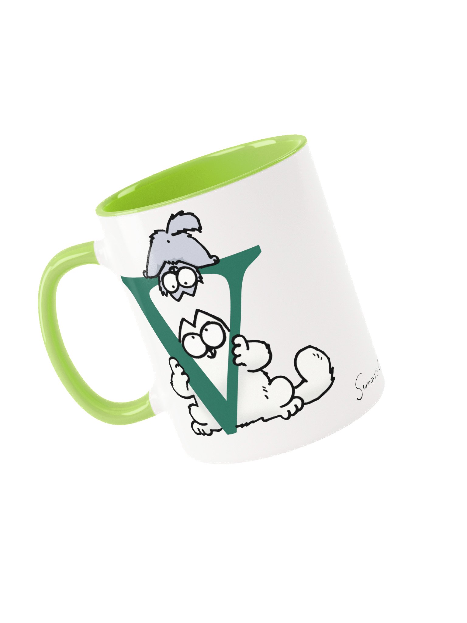 Cat Monogram Mug - V product image (3)