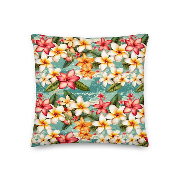 Tropical Plumeria Floral Cushion product image (2)