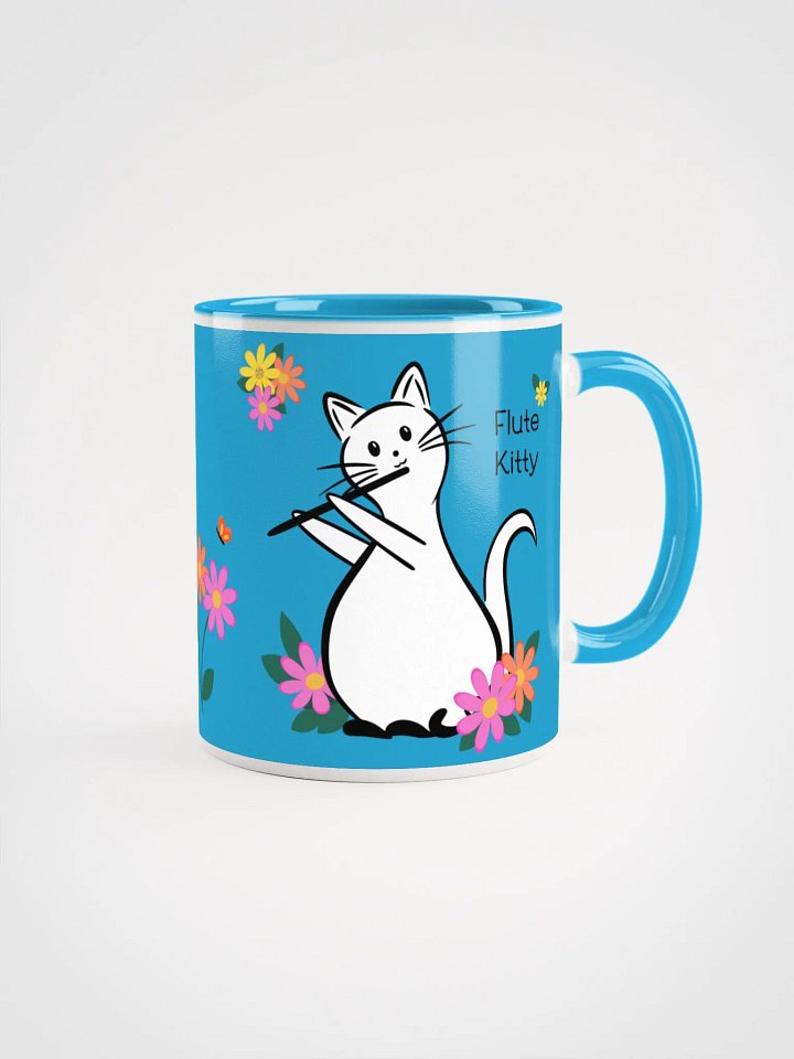 Flute Kitty Ceramic Mug - 11 0z - C Flute product image (1)