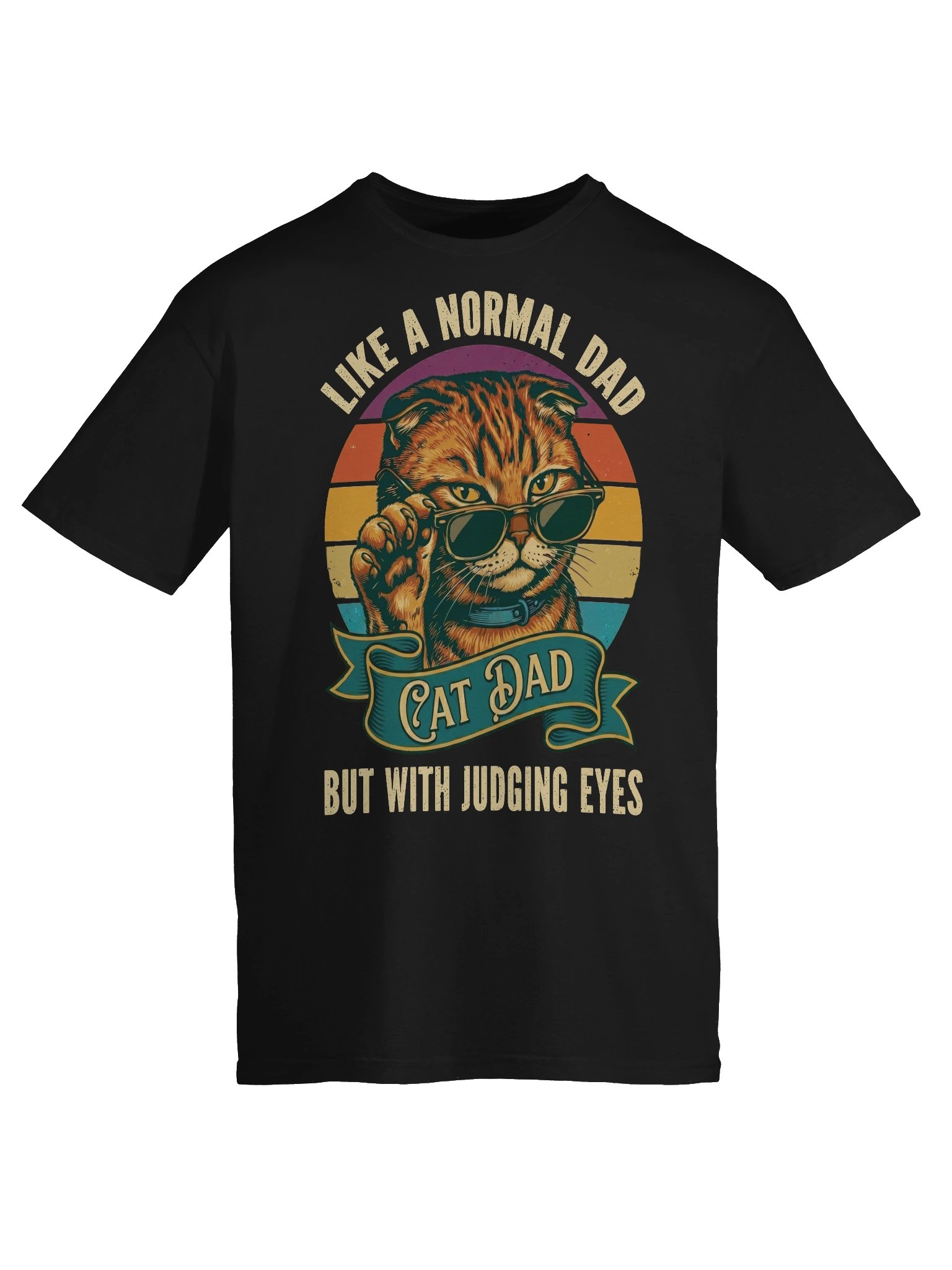 Judging Eyes Cat Dad T-Shirt product image (19)