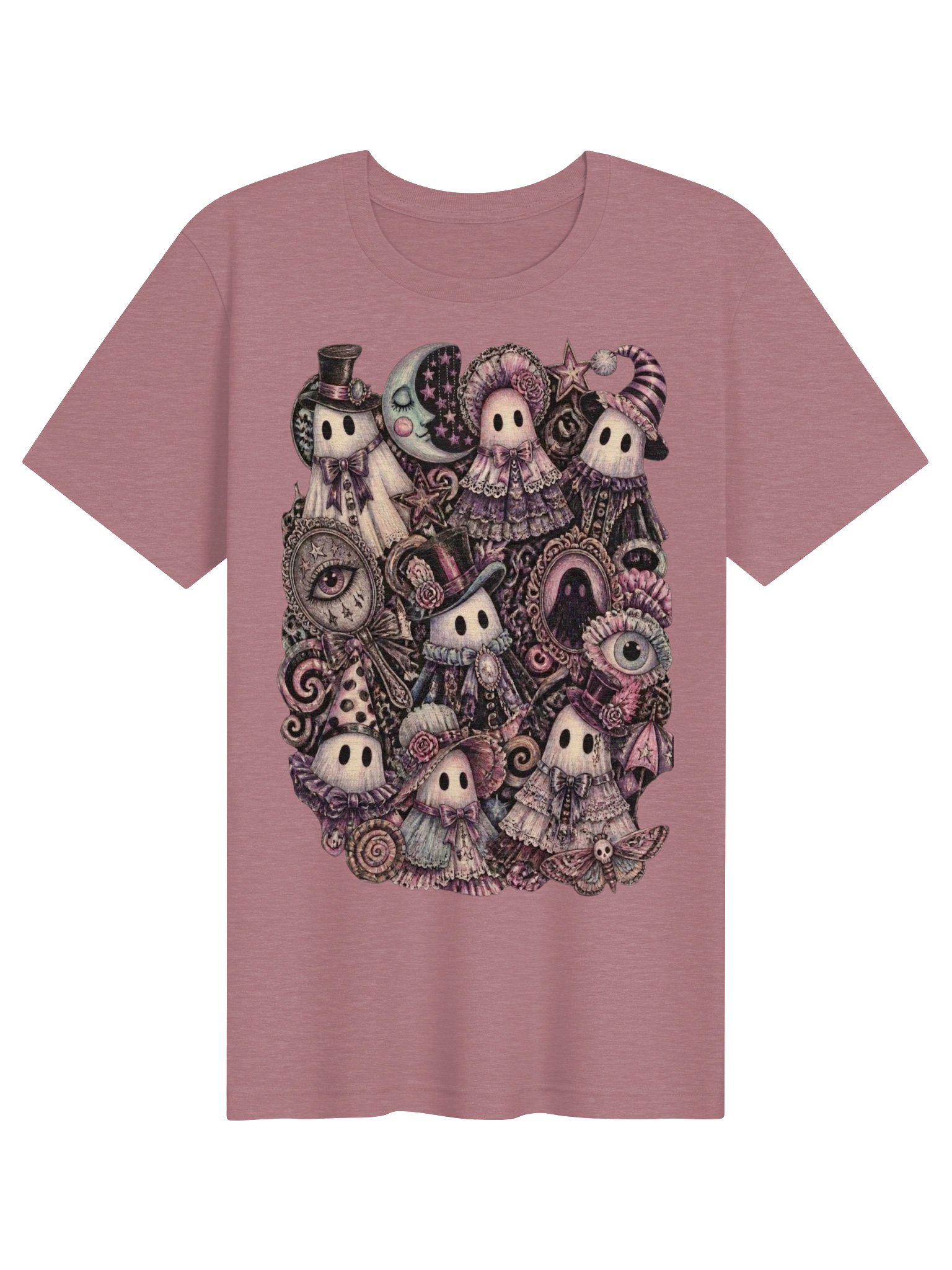 Whimsigoth Halloween Shirt, Cute Ghost Neo-Victorian Spooky Graphic product image (2)
