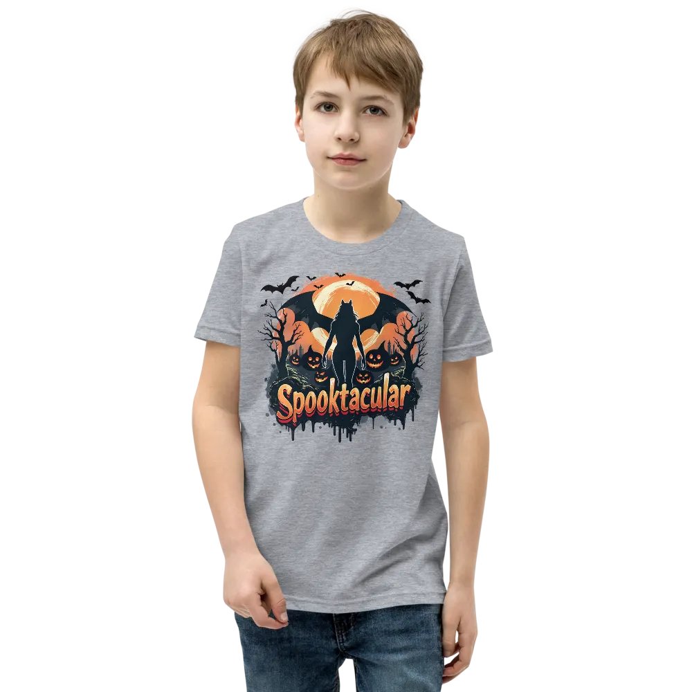 Spooktacular Cat Moonlight Kids T-Shirt product image (2)