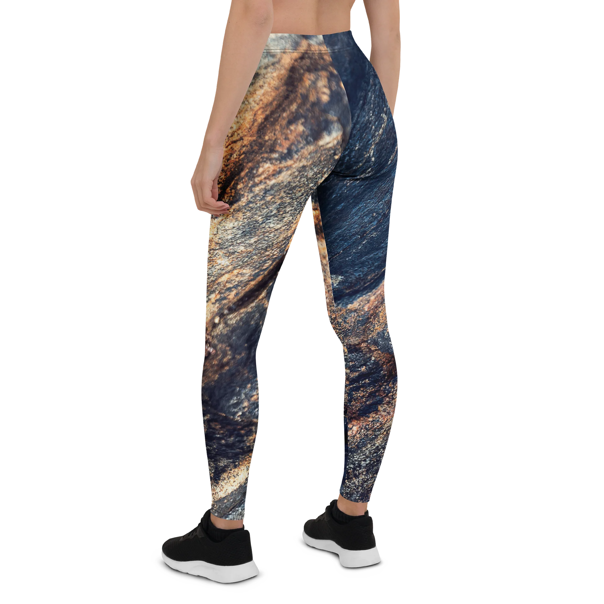 Obsidian Vein Women's All-Over Print High-Waisted Dark Mineral Leggings product image (3)