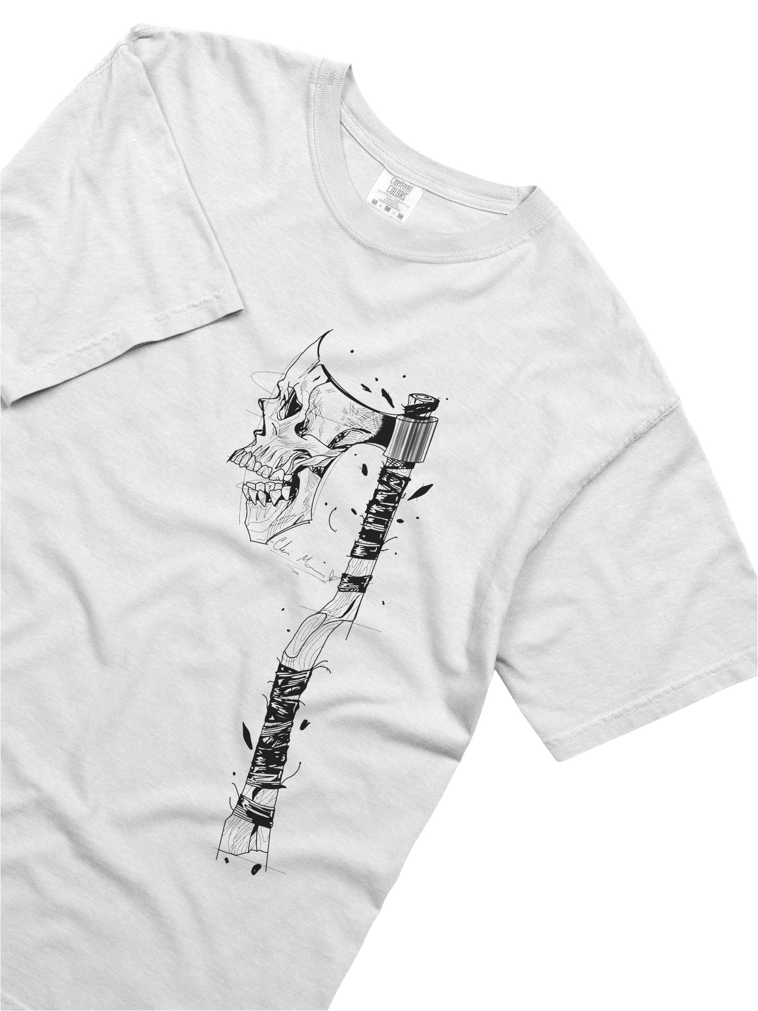 skull axe tee product image (5)