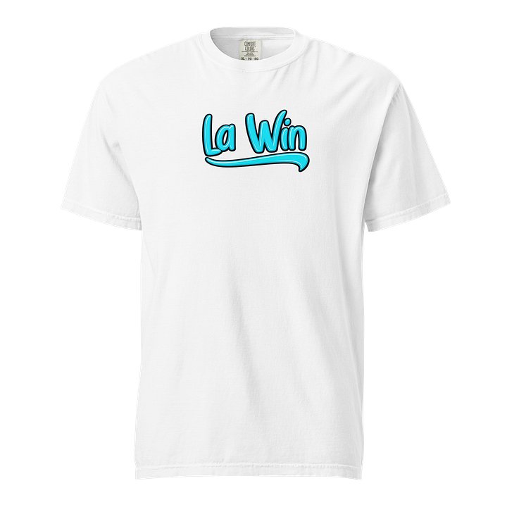 T-Shirt blanc « La Win » bleu turquoise product image (1)