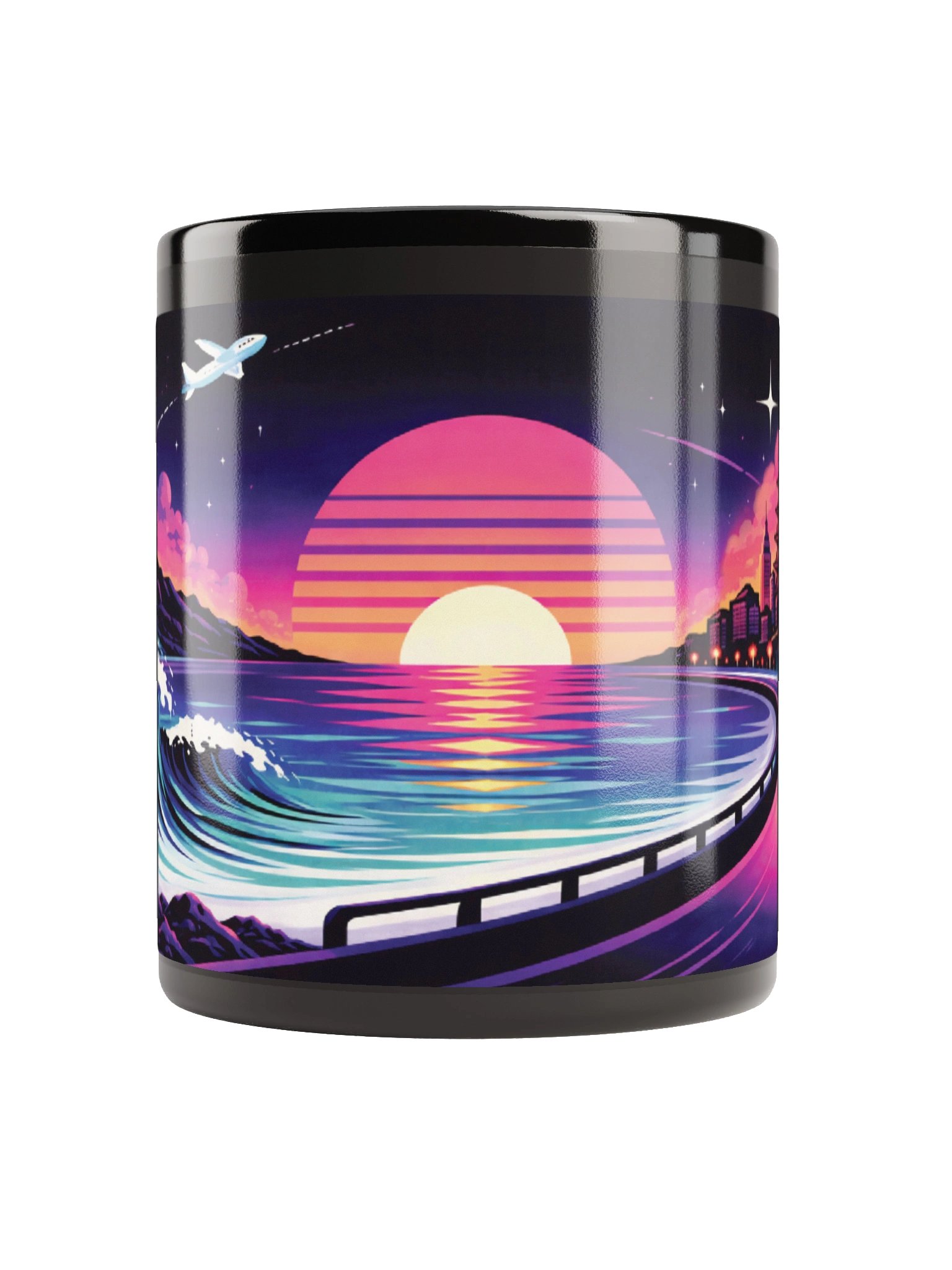 SUNSET WAVES RETRO MUG product image (2)