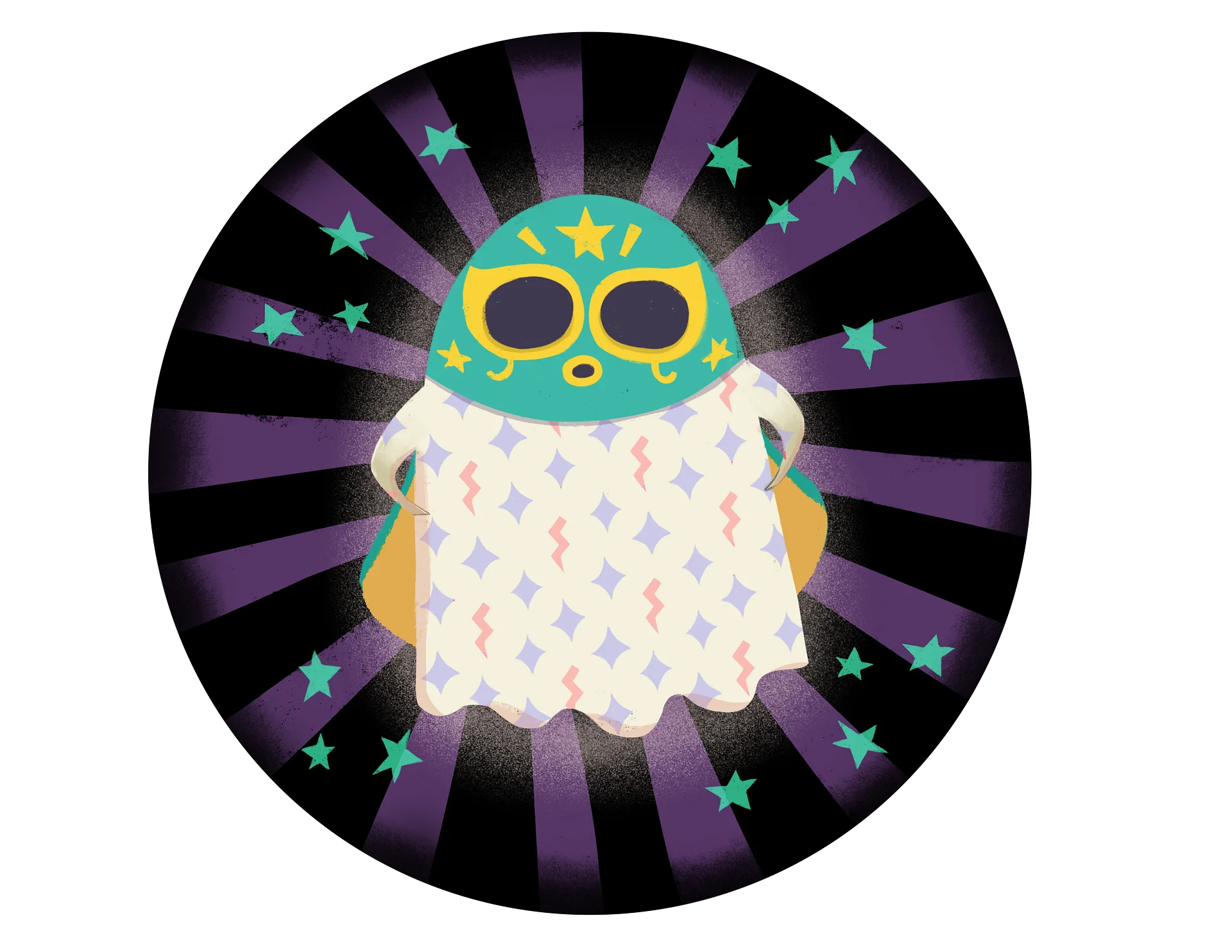 Little Ghost Luchador - Greeting Card product image (4)