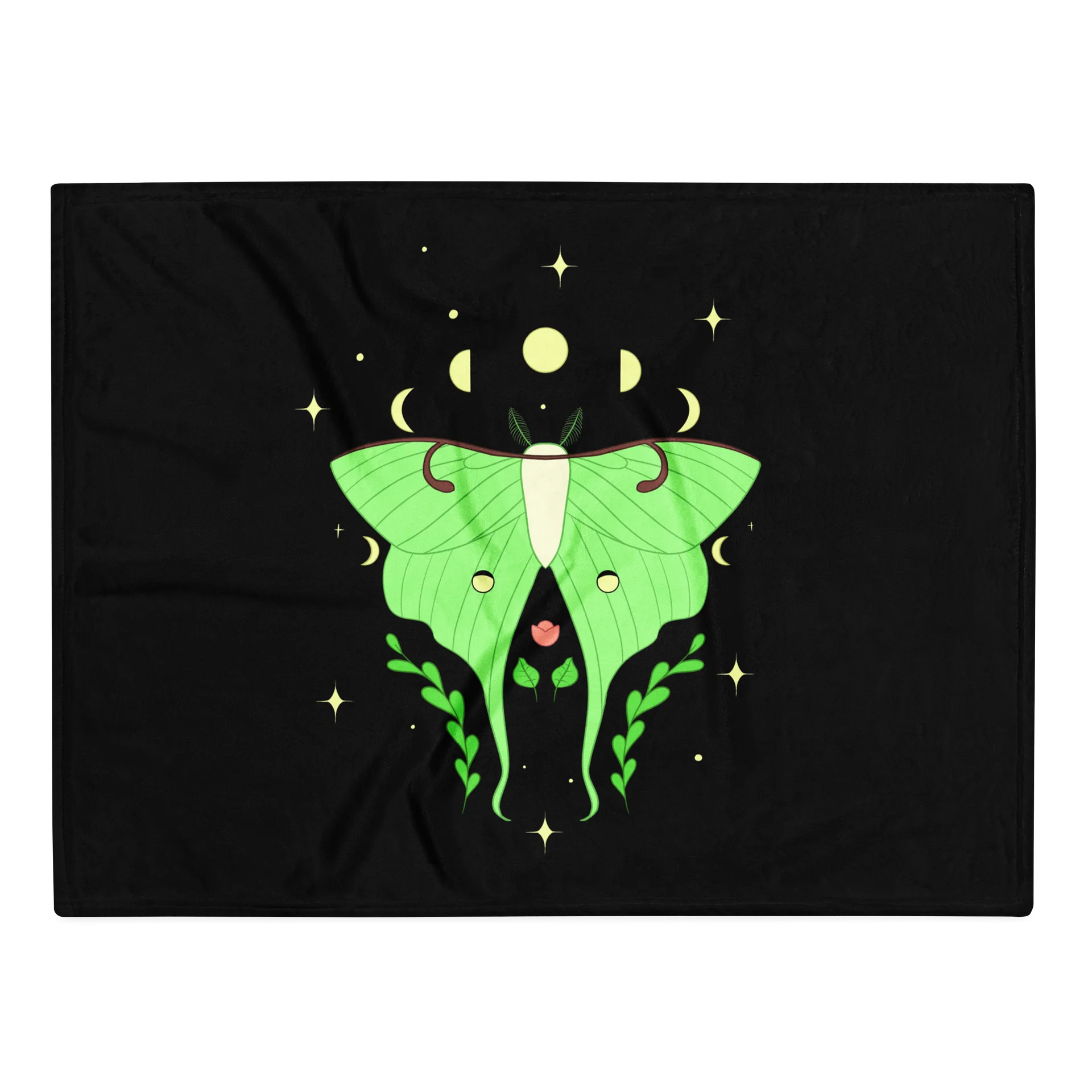 Lunar Moth Throw Blanket product image (2)