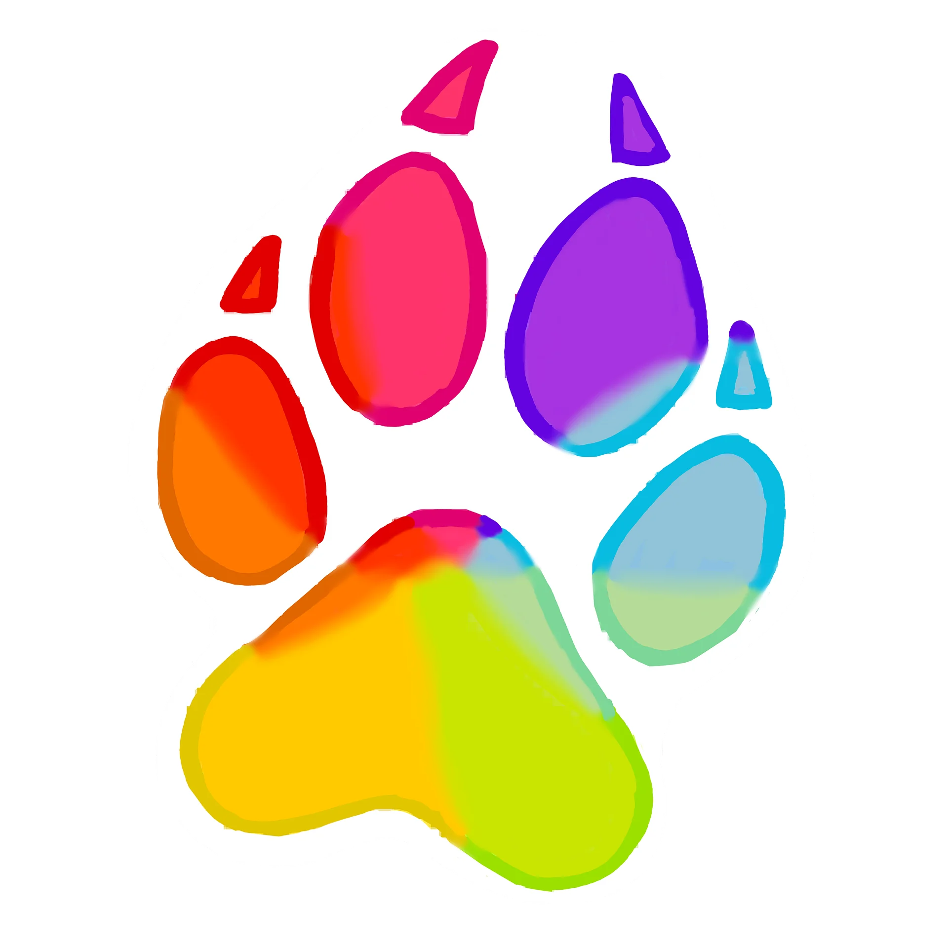 Rainbow Paw Sticker product image (1)