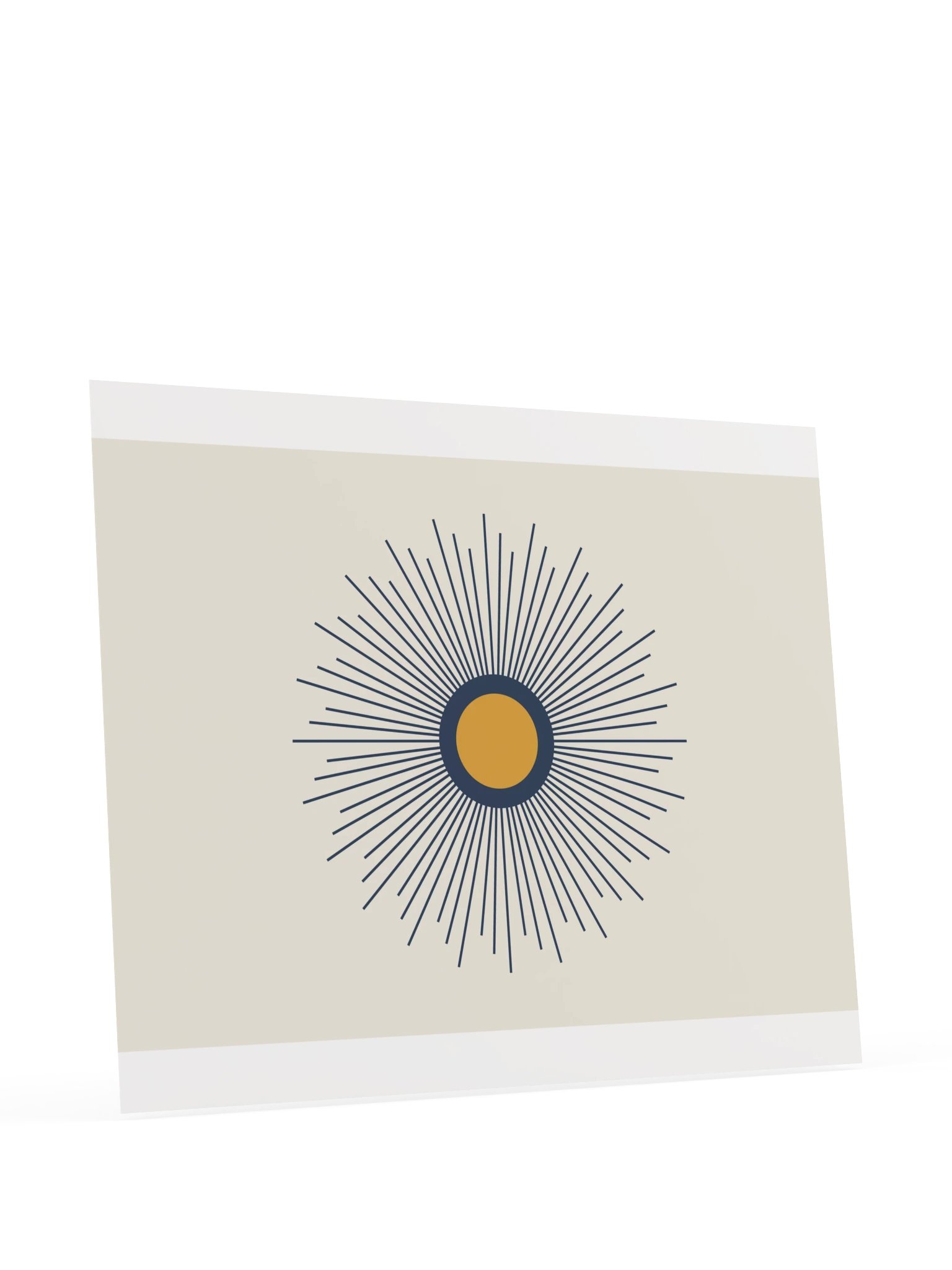 Navy Sunburst Print | Mid Century Bathroom Wall Art product image (11)