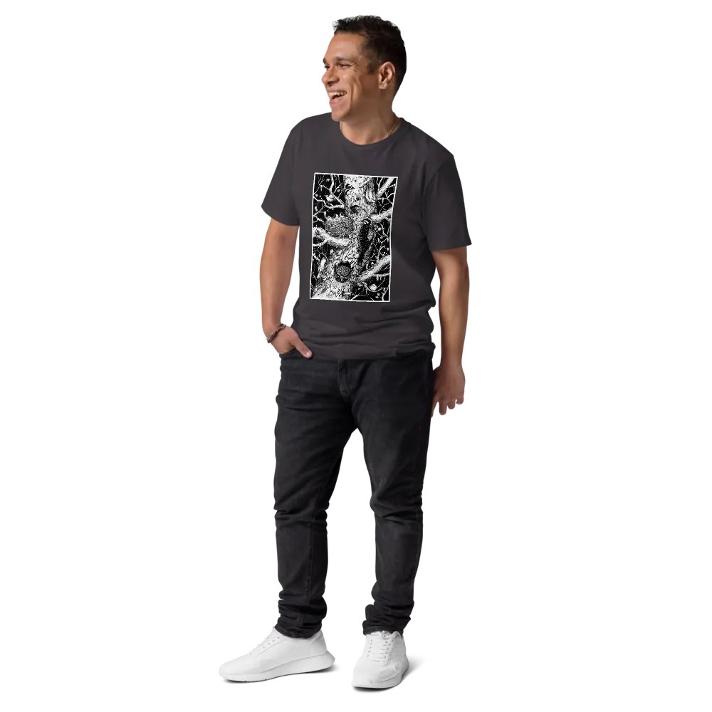 Birds of the wilderness - organic cotton, b&w print product image (8)