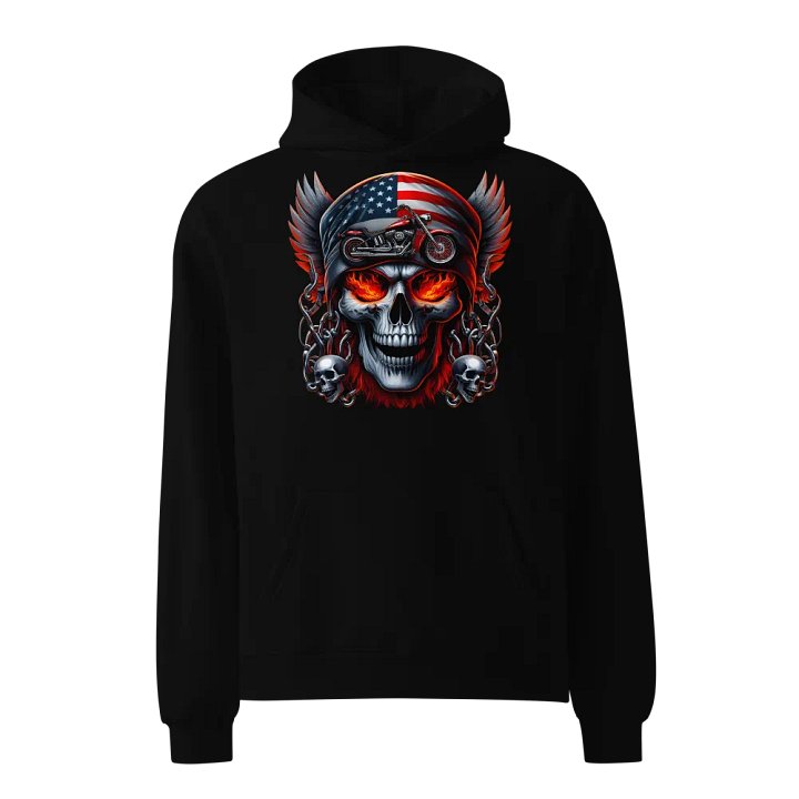 Rebel Rider Skull Oversized Hoodie #14 product image (1)