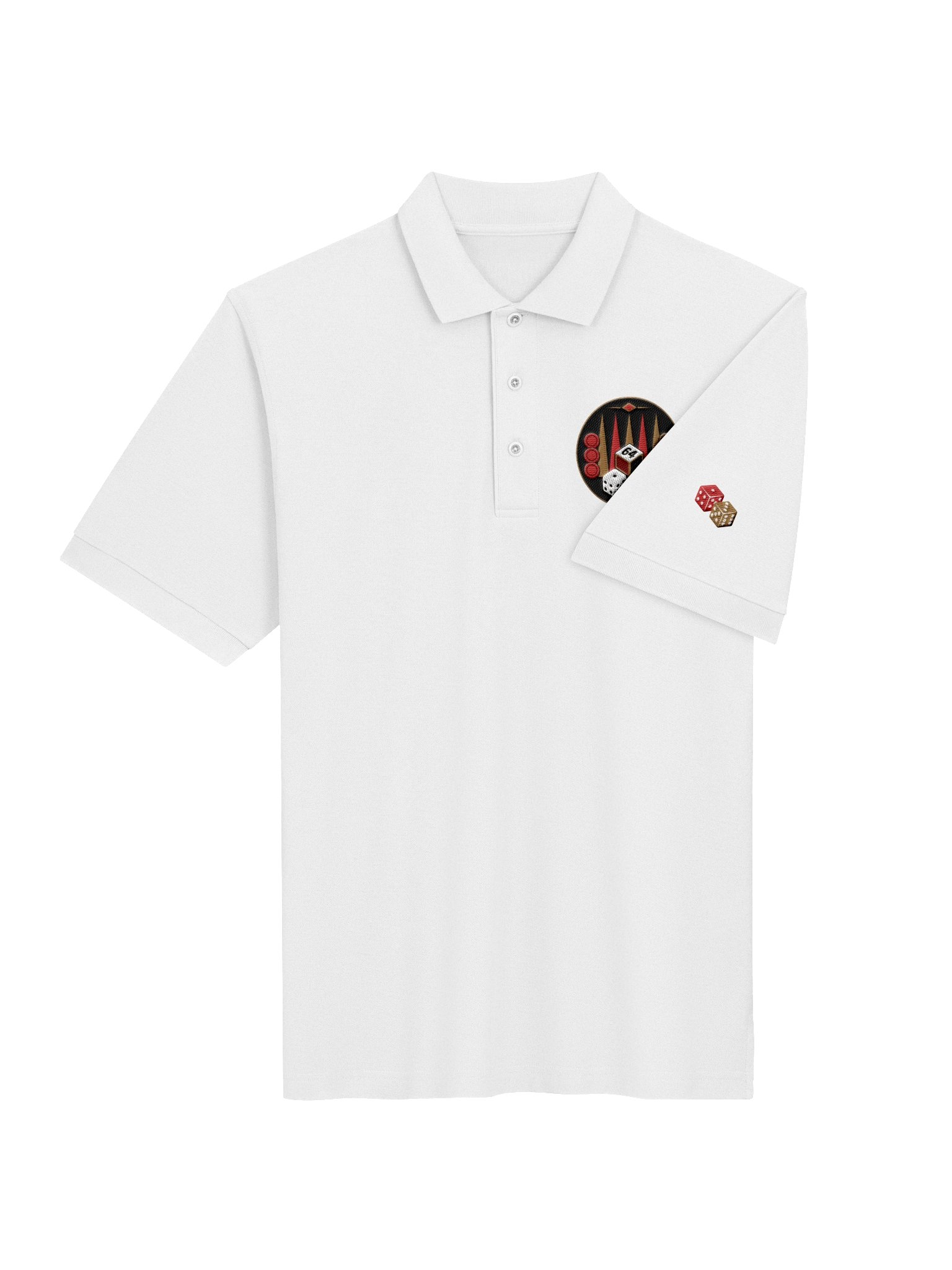 Cube and Dice Emblem Polo White product image (4)