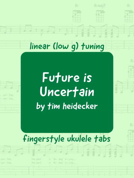 Tim Heidecker - Future Is Uncertain (uke tabs) product image (1)