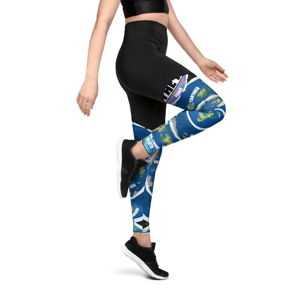 All-Over Print Sports Leggings Beyond The Ice Wall Map product image (6)