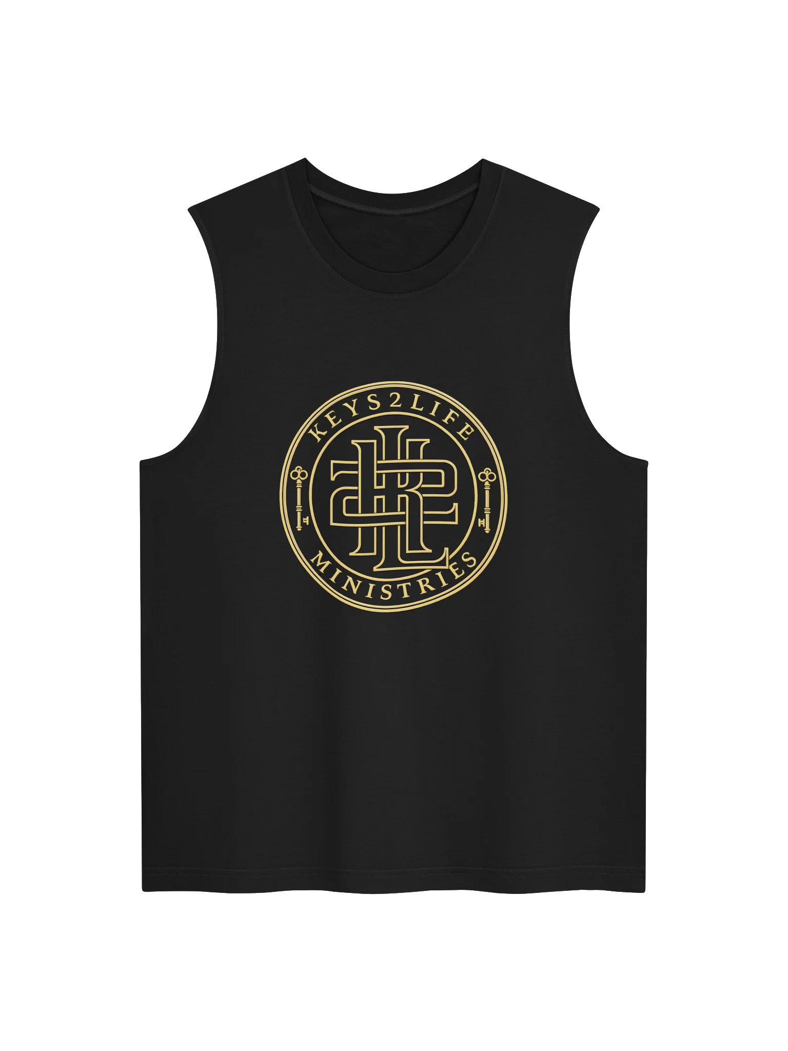 Keys 2 Life Ministries Gold Emblem Muscle Tank product image (1)
