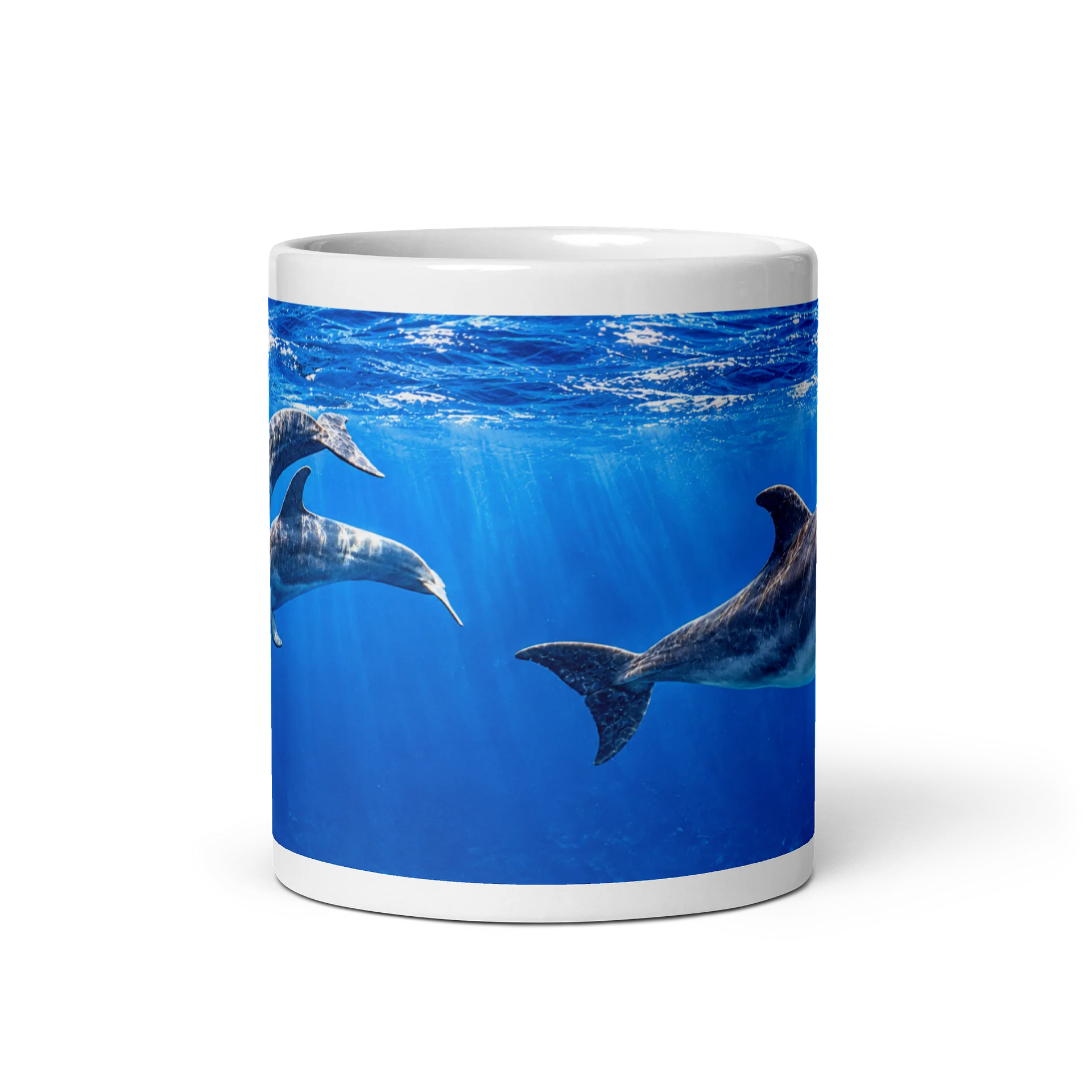 Dolphins Underwater Blue Ocean Mug product image (5)