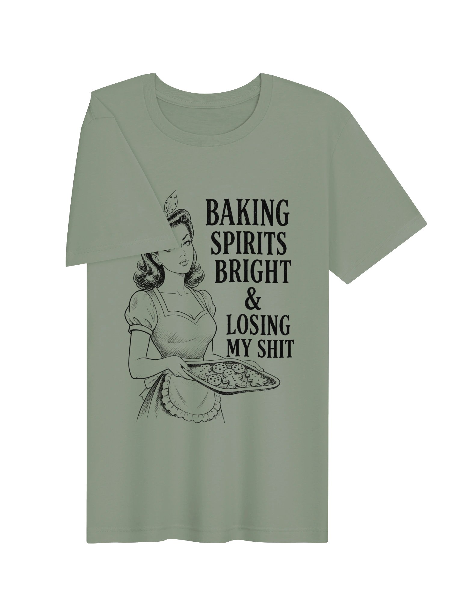 Baking Spirits Bright | Vintage Holiday Baking T-Shirt product image (73)