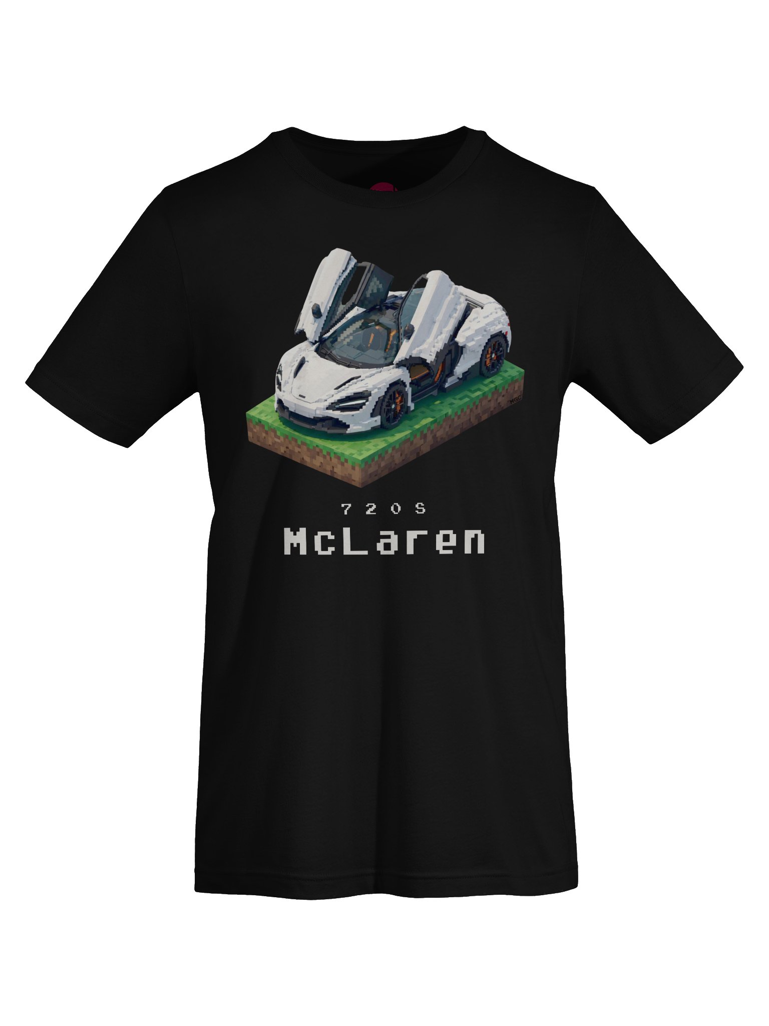 White McLaren 720S Shirt (Pixel, Retro, Minecraft) product image (57)