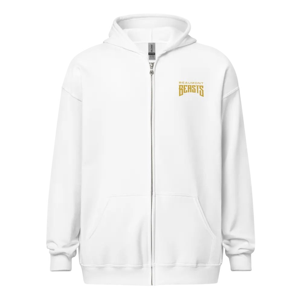 Beaumont Beasts White Zip-Up Hoodie product image (3)