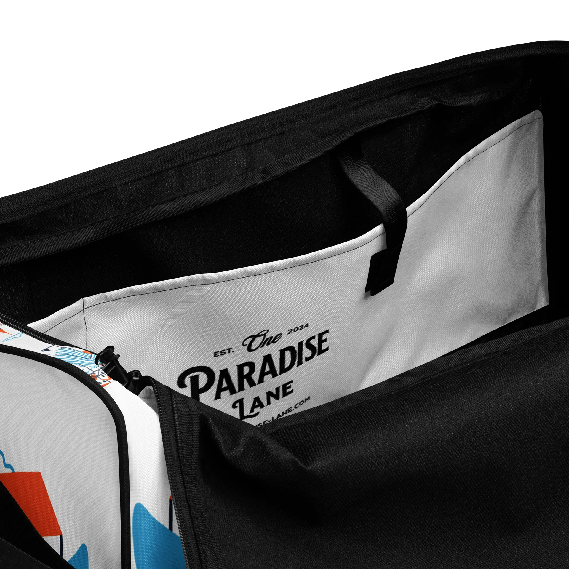 Mediterranean-Inspired Illustrated Duffle Bag product image (6)