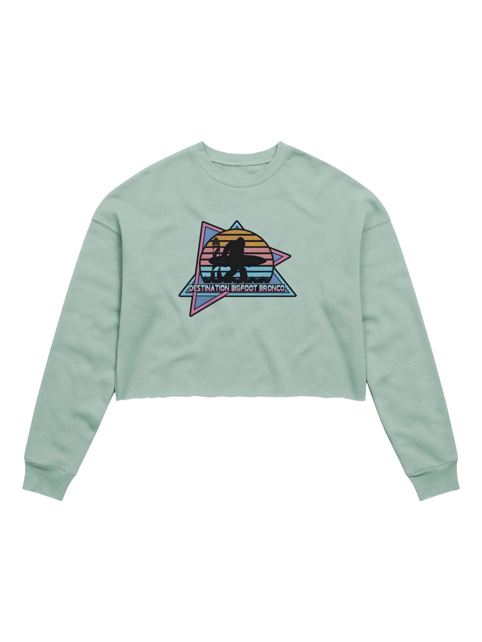 Destination Bigfoot Bronco Retro-Inspired Bella+Canvas Women's Fleece Crop Sweatshirt (Multiple Colors Available) product image (3)