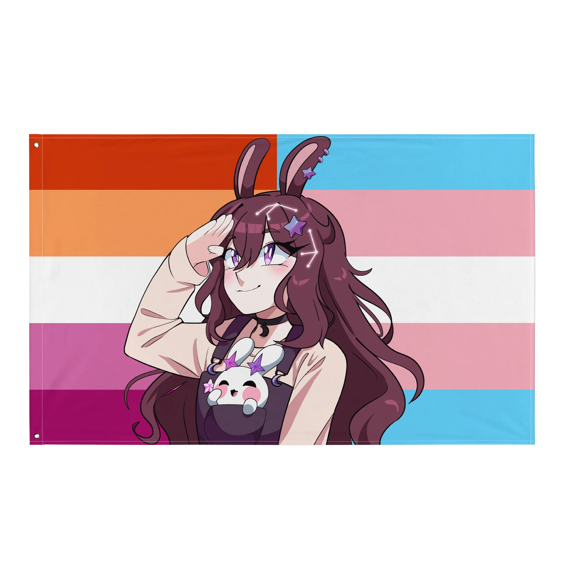 Trans Lesbian Pride Flag - featuring Yuwuna! product image (1)