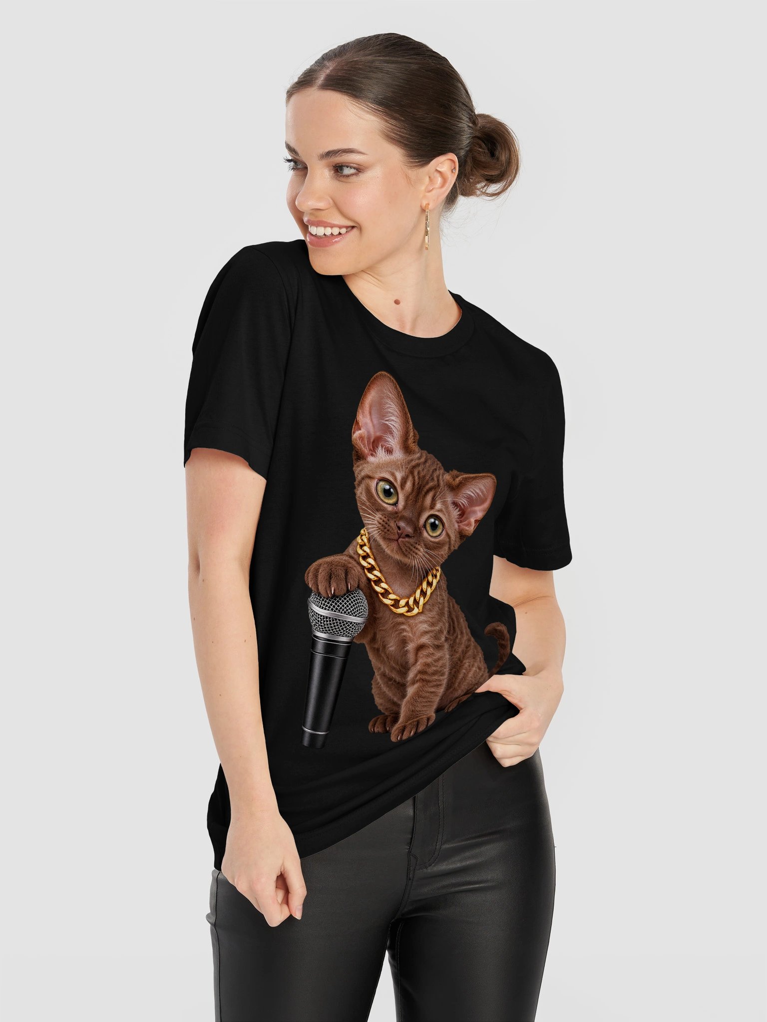 Hip Hop Devon Rex Kitten – 11 Color Unisex Tee product image (11)