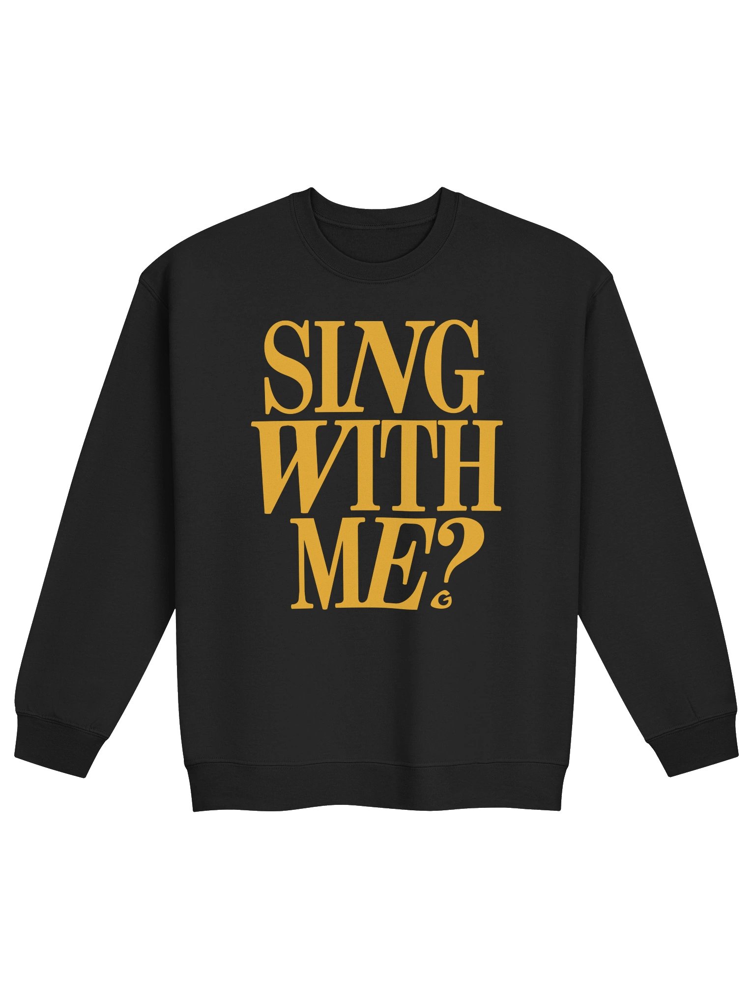 Sing With Me Crewneck — Gold product image (1)