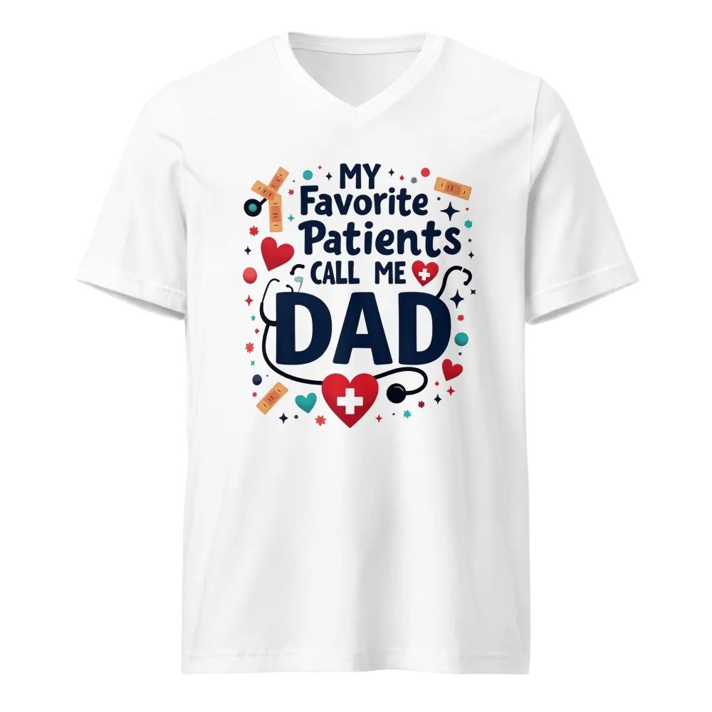 Dad's Favorite Patients V-Neck Tee product image (1)