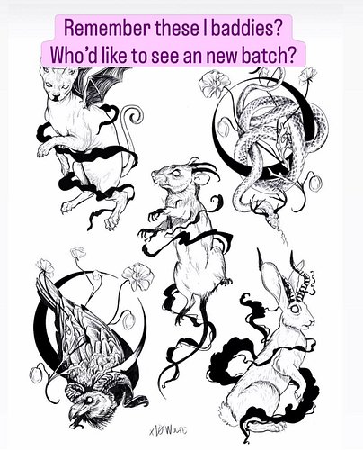 I’m thinking of doing a new batch of WYTCH friends… anyone interested? Is there a dream animal you’d like to see included?

#...