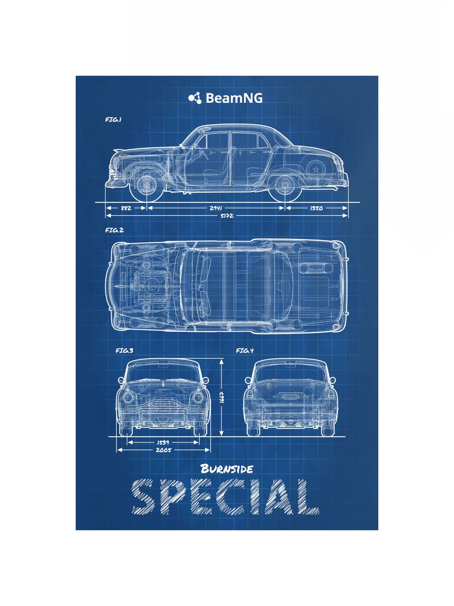 Burnside Special Blueprint Poster product image (2)