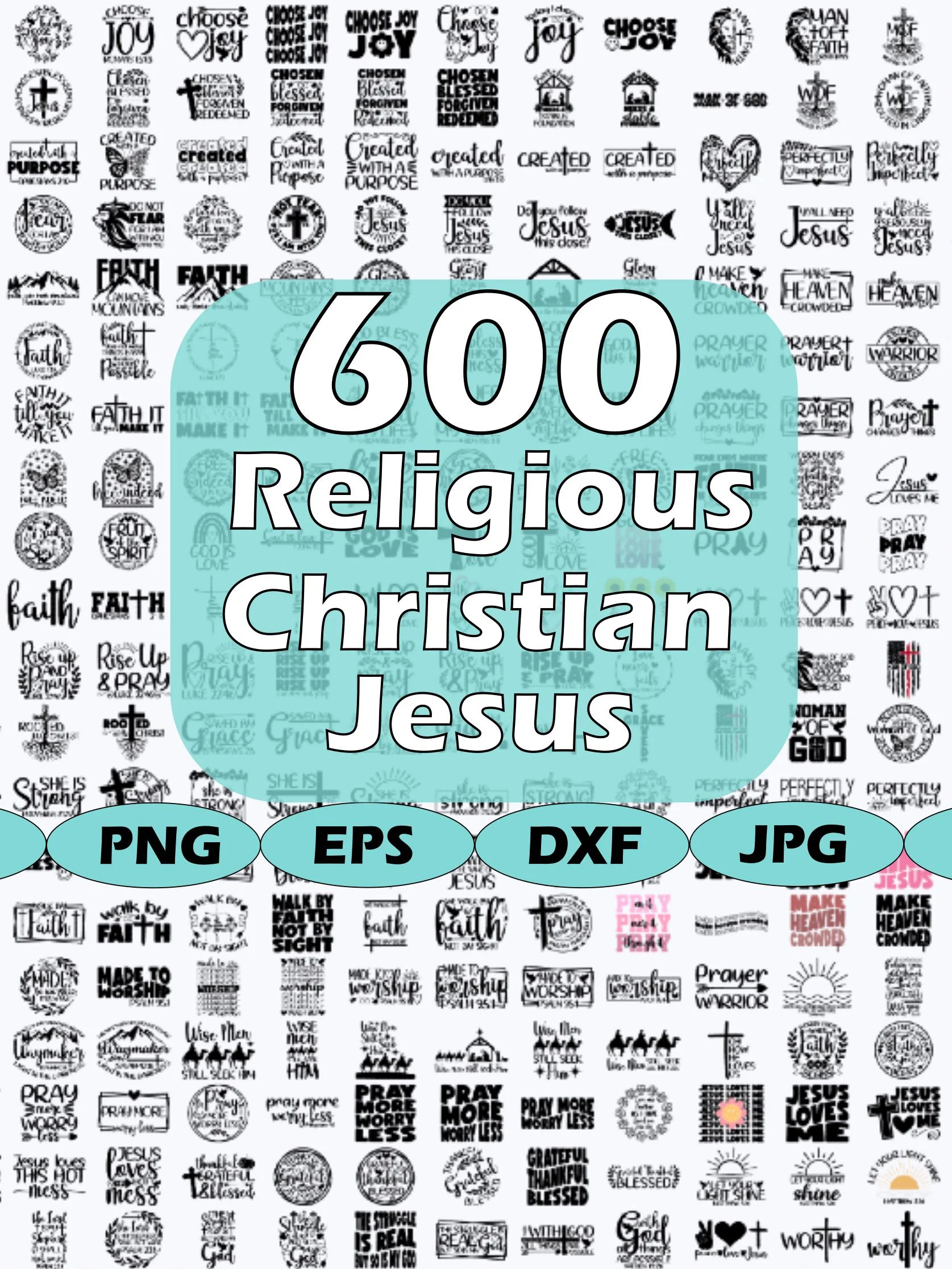 Religious SVG Bundle Christian Bible Verses Jesus Cross PNG product image (1)