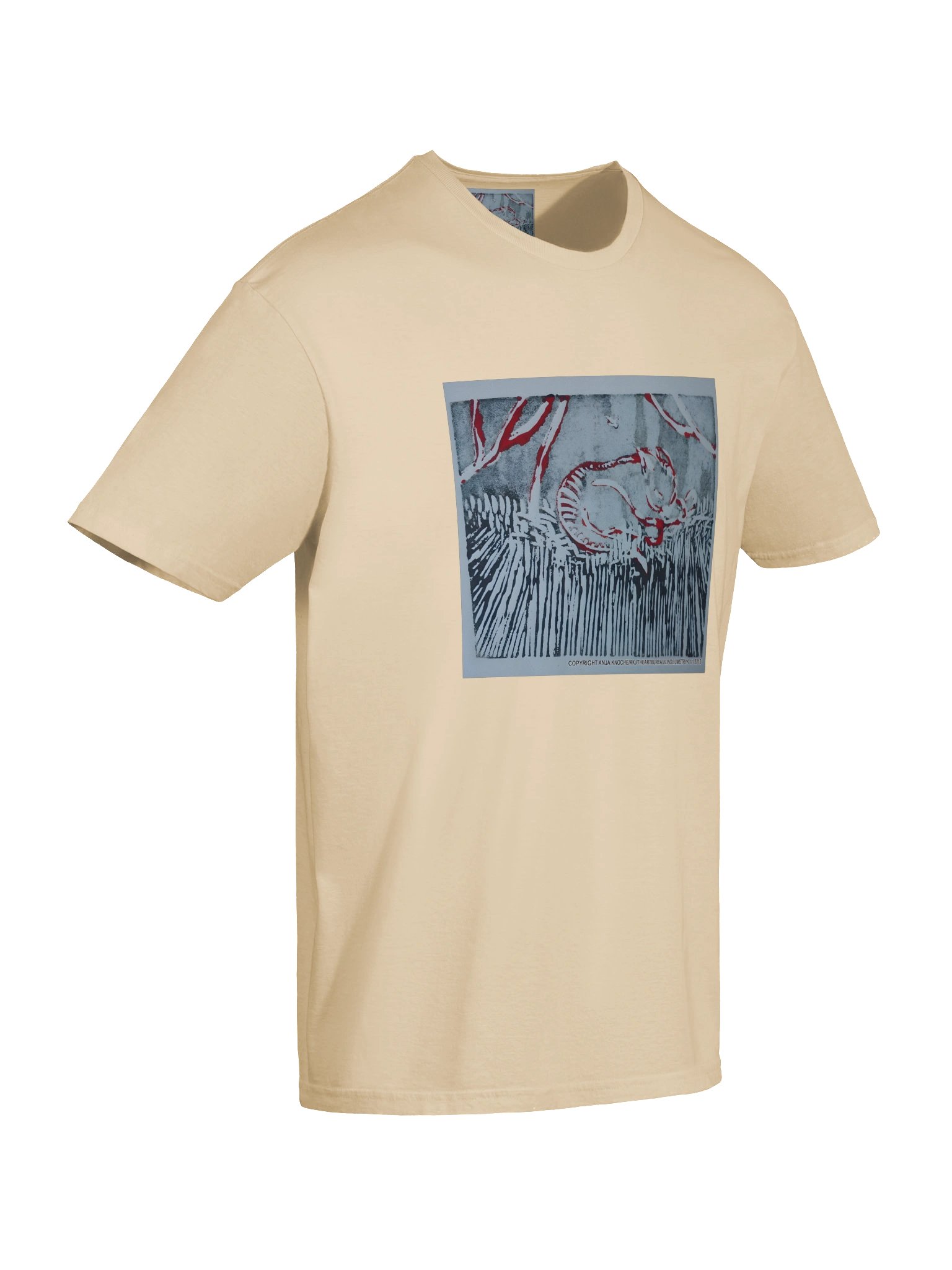 Abstract Red & White original graphic Art Tee product image (6)